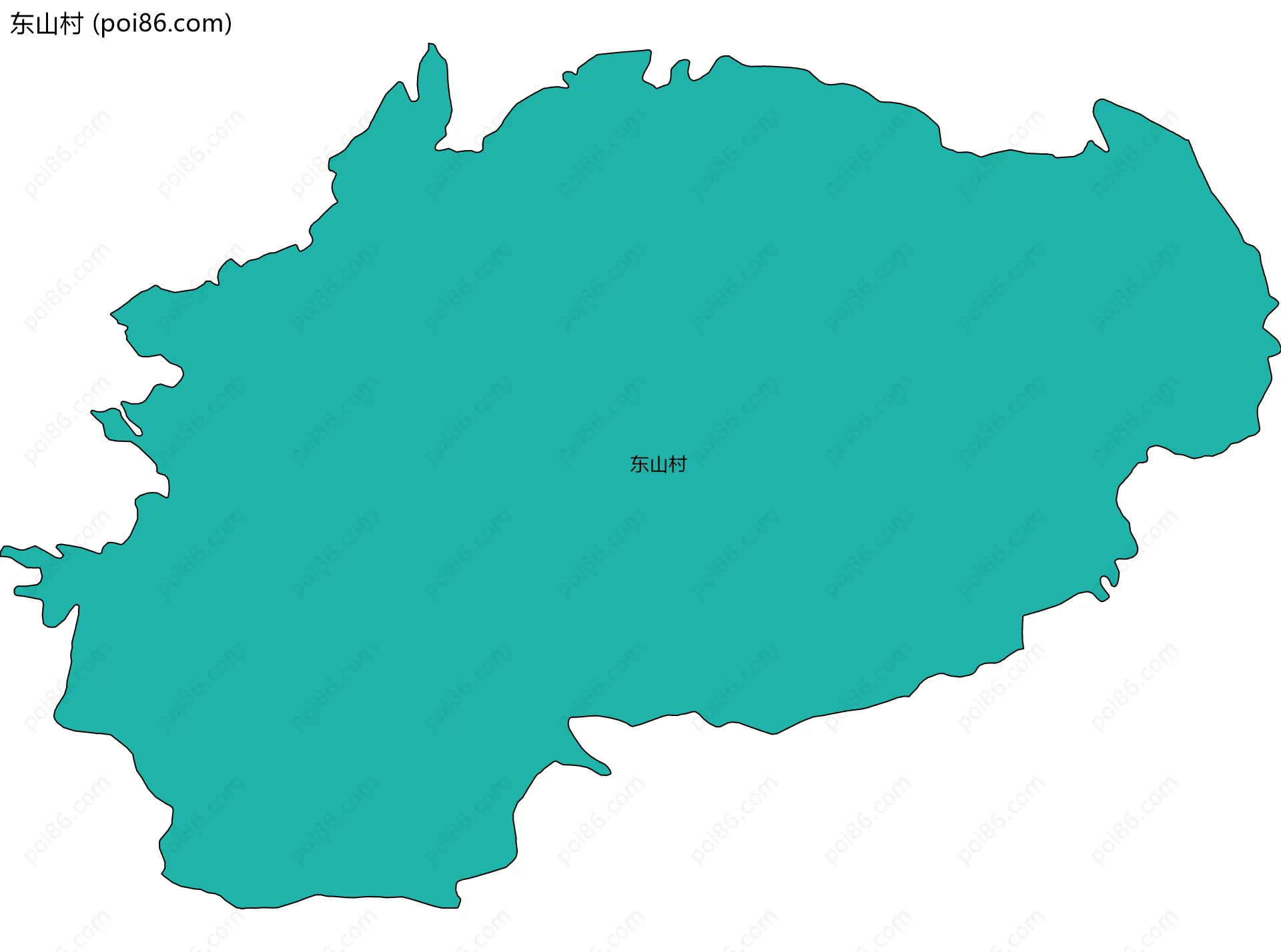 东山村边界地图