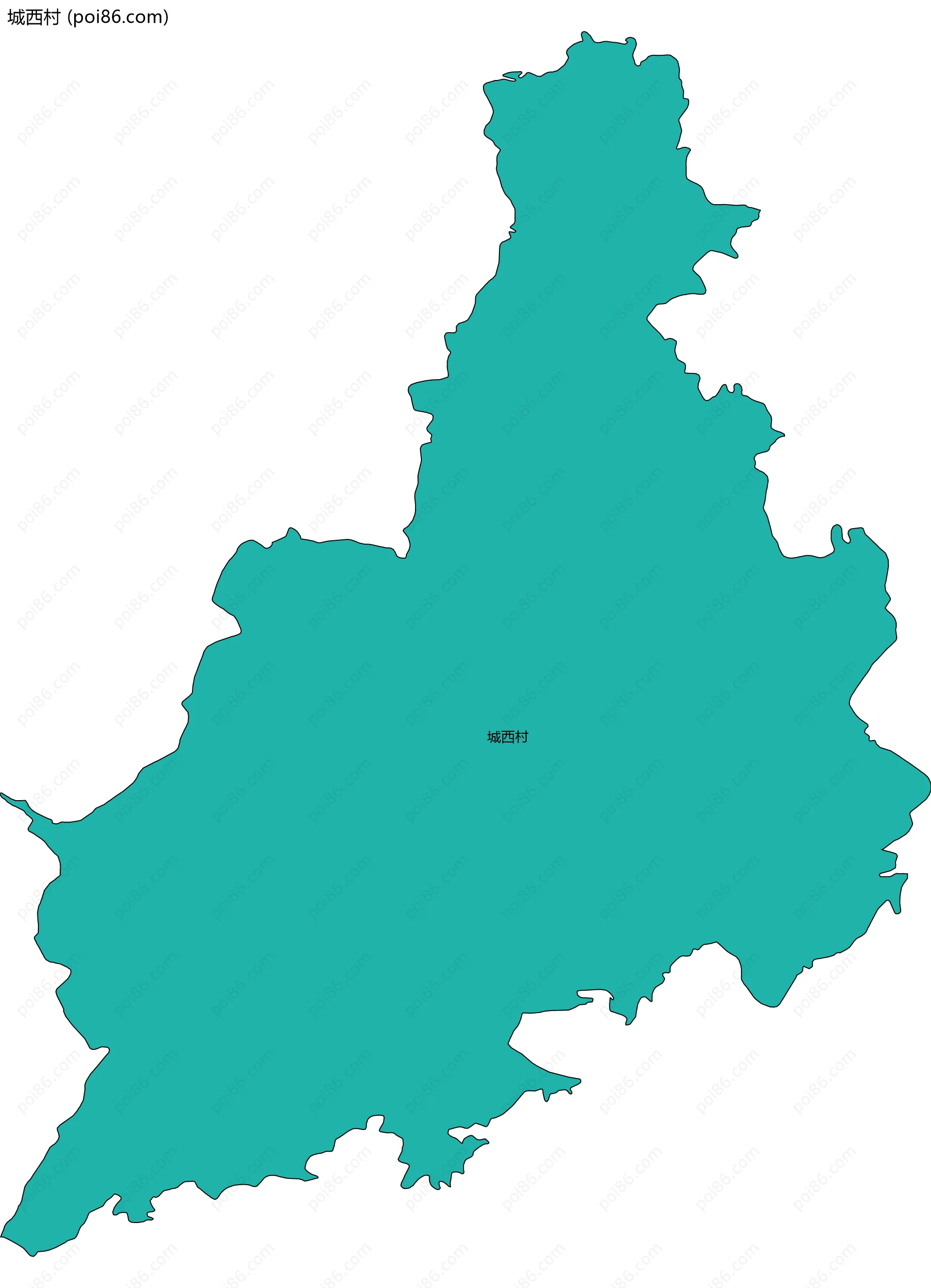 城西村边界地图