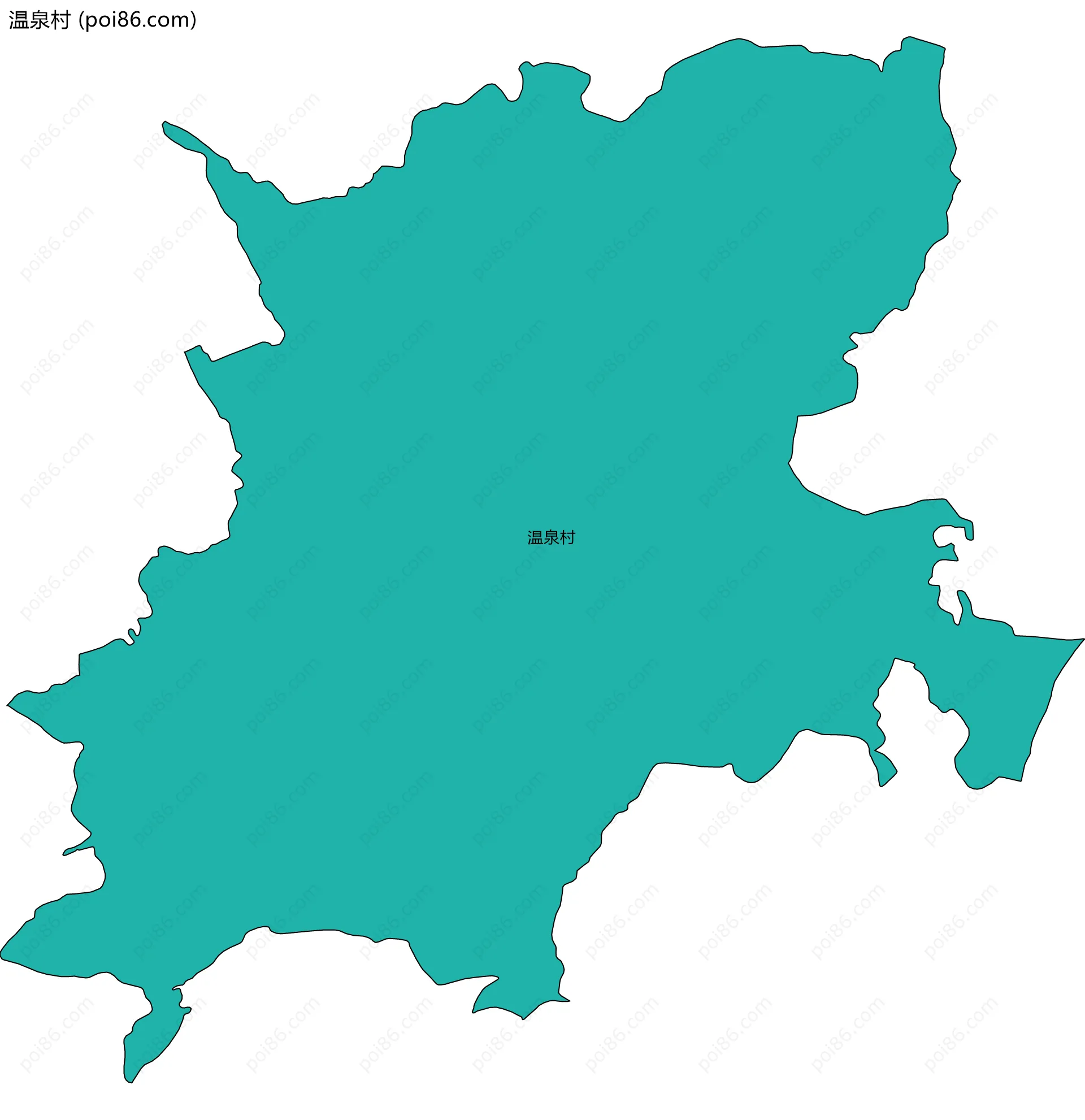 温泉村边界地图