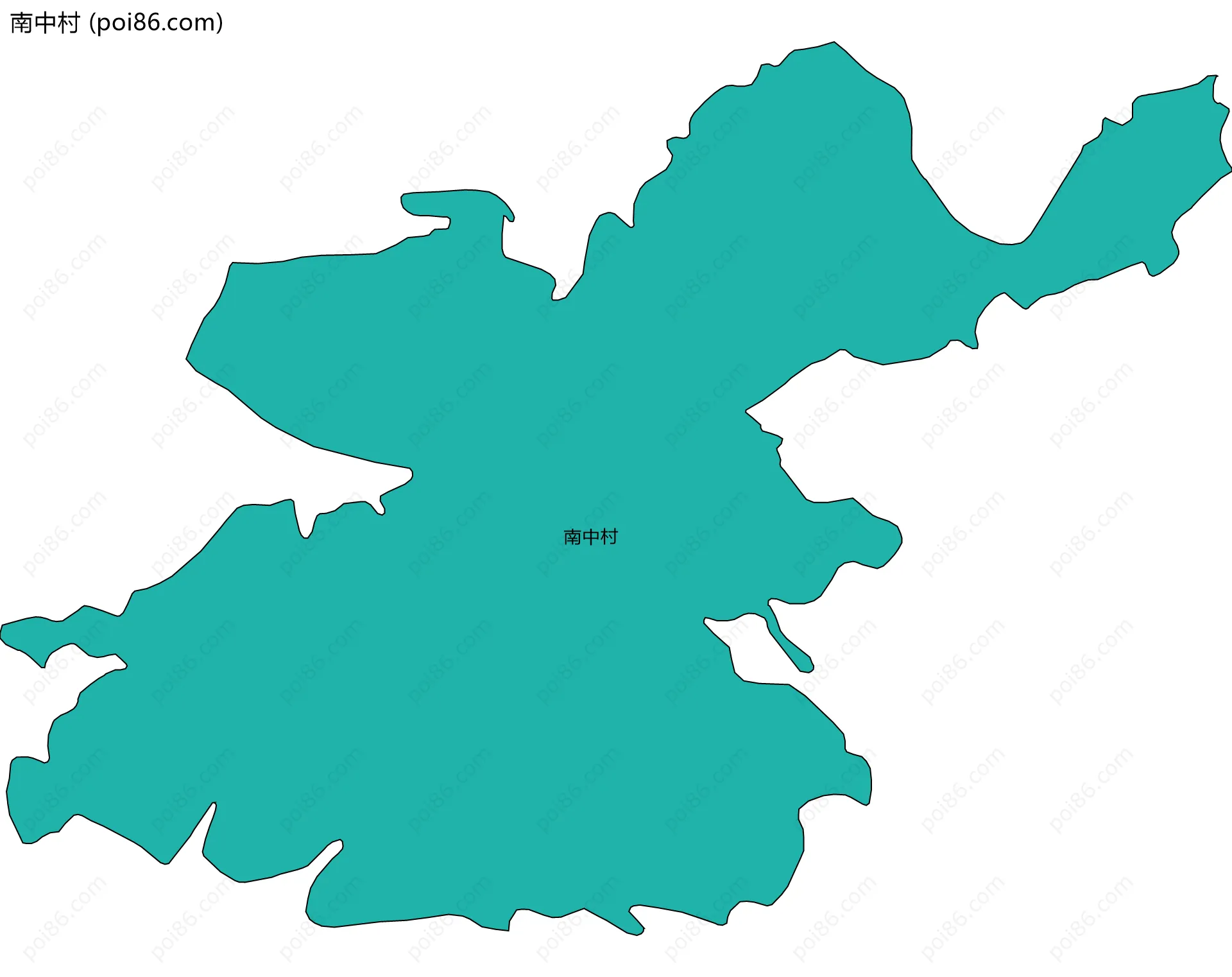 南中村边界地图