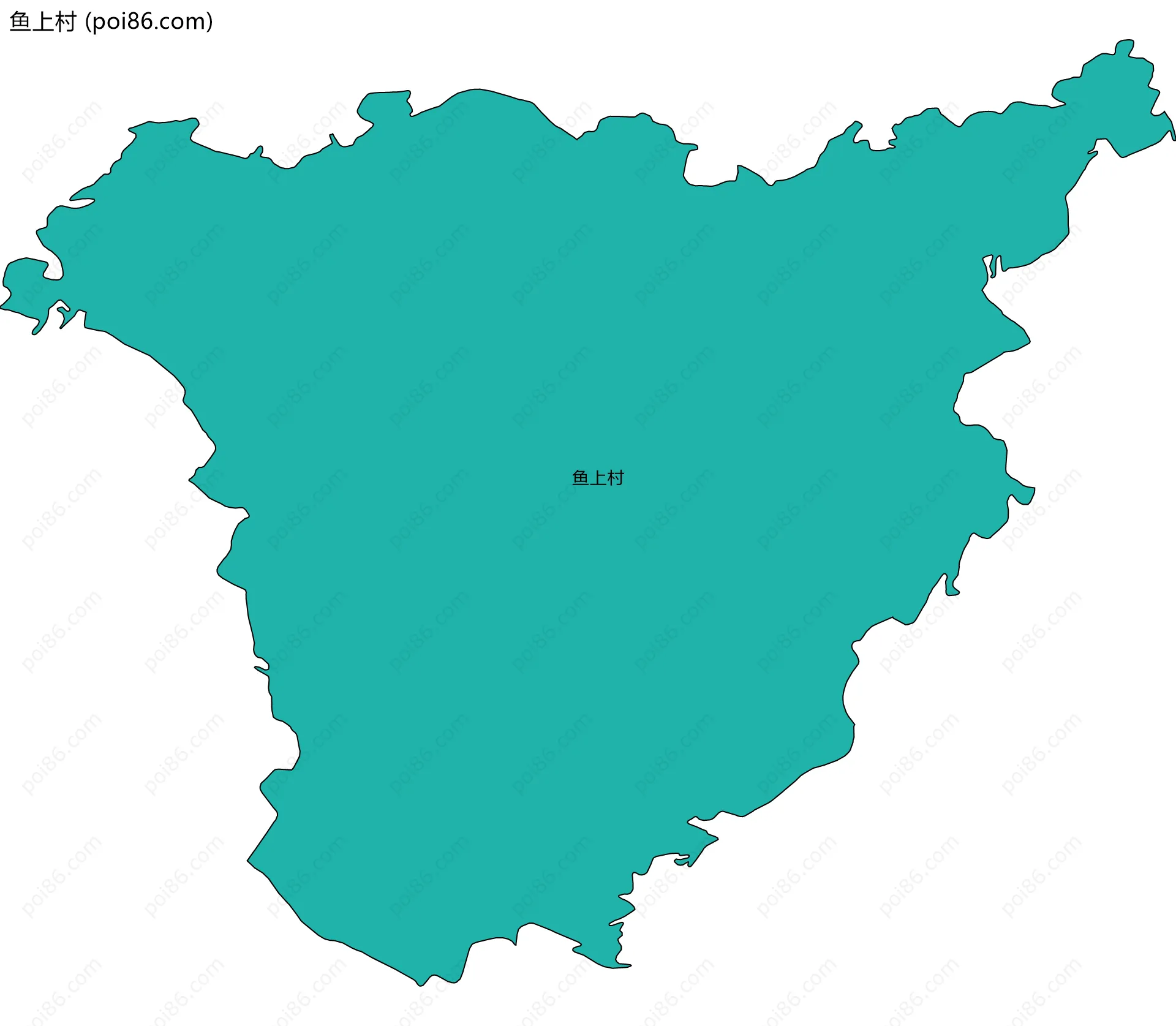 鱼上村边界地图