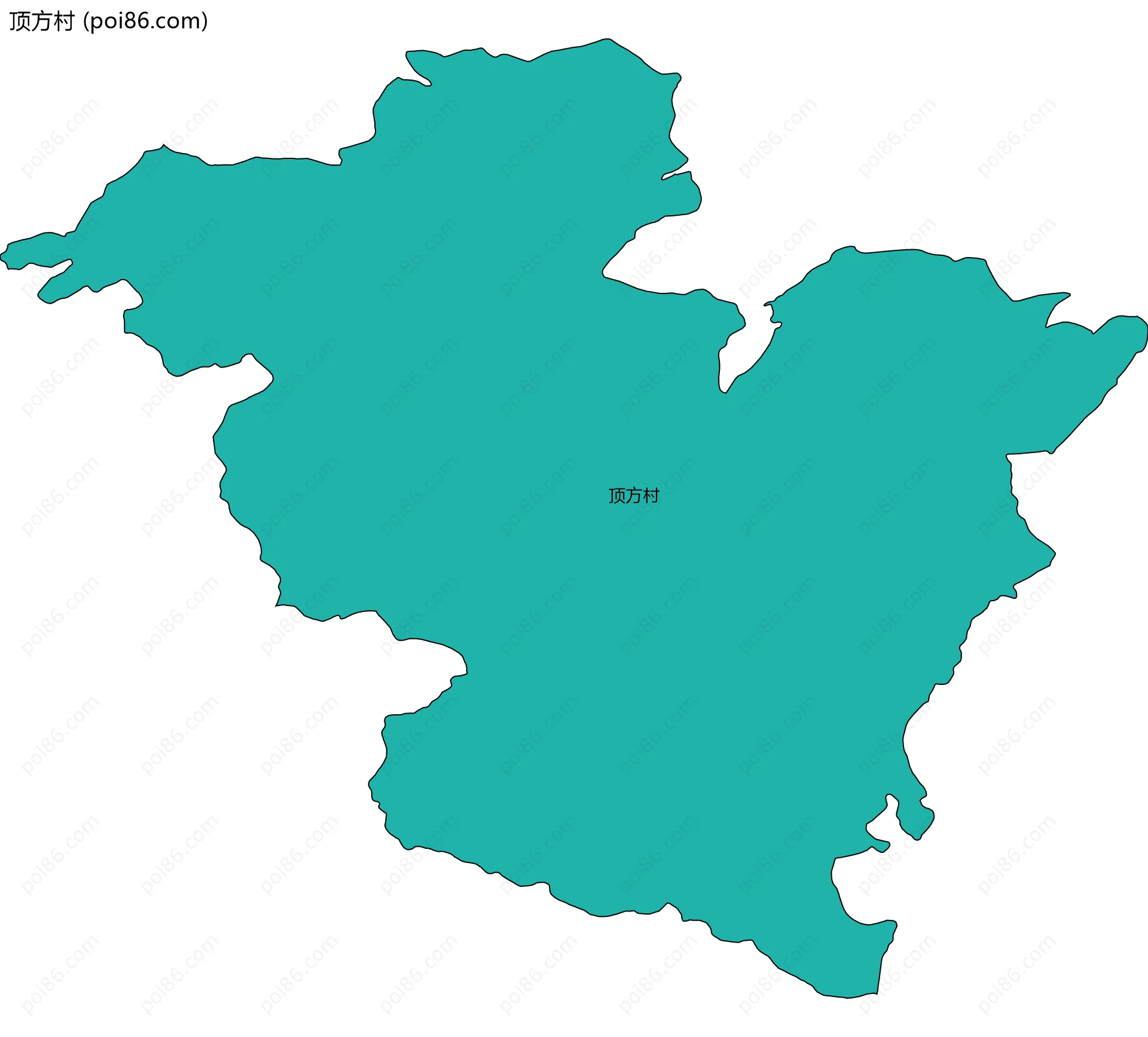 顶方村边界地图