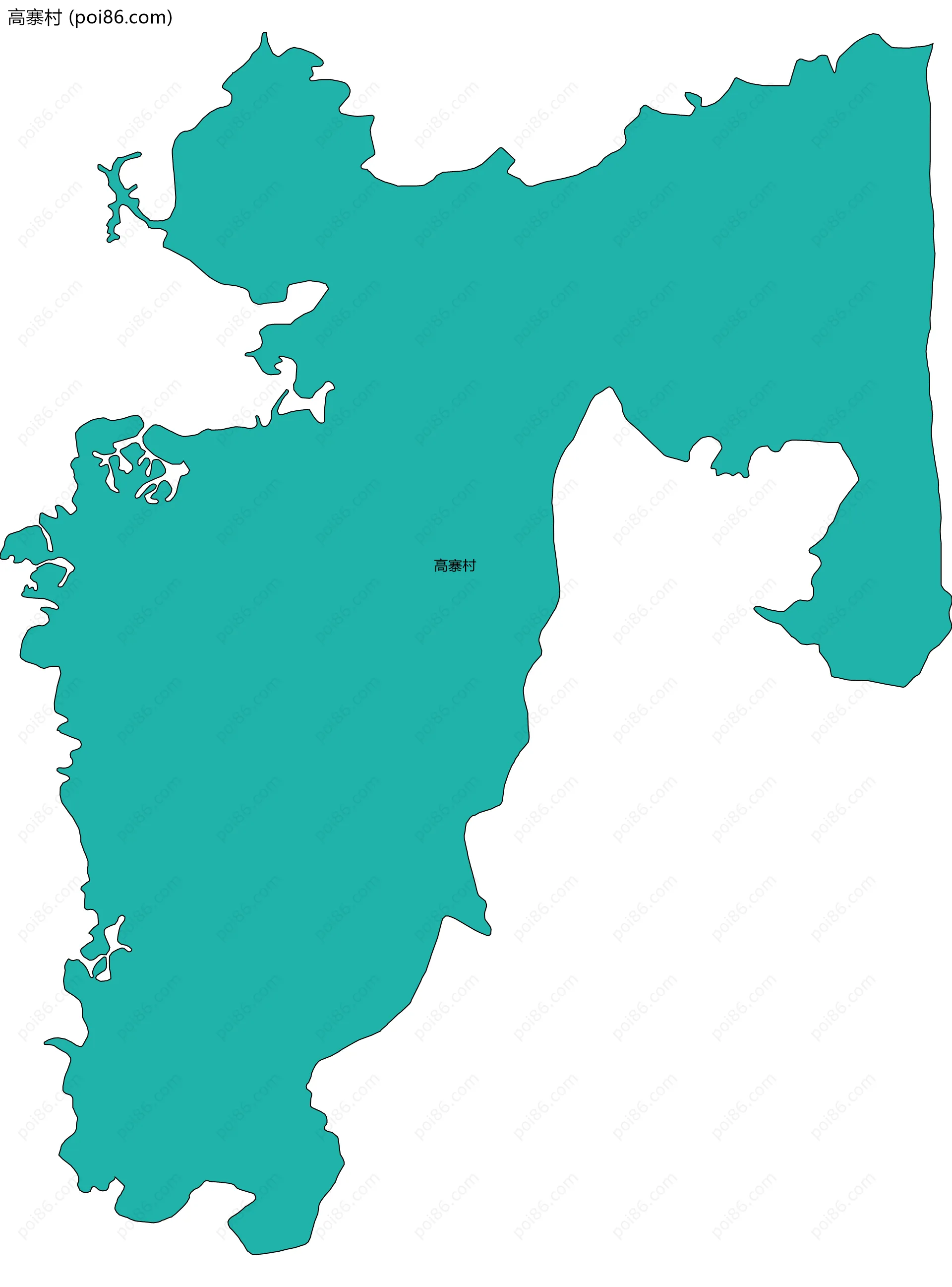 高寨村边界地图