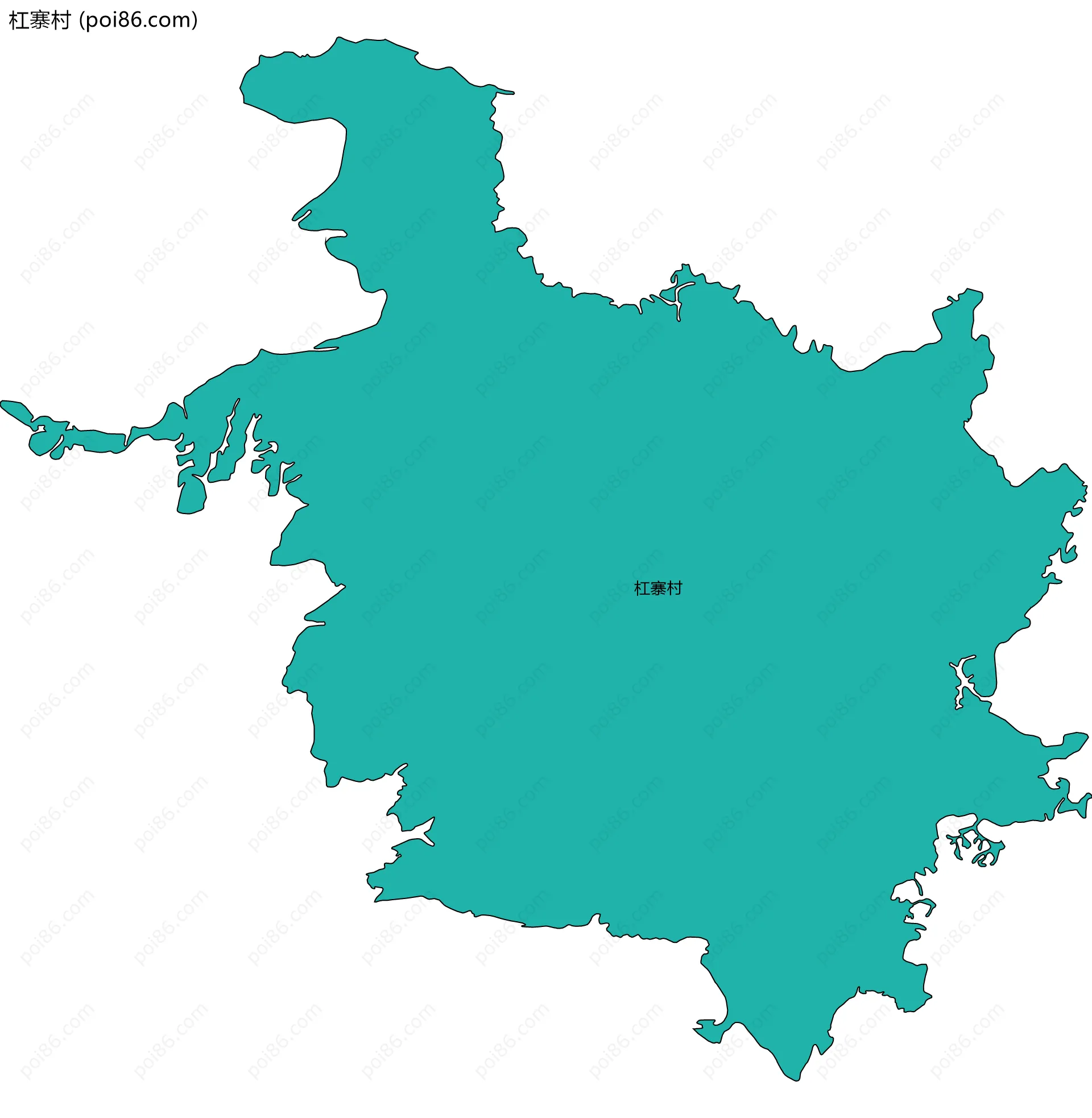 杠寨村边界地图