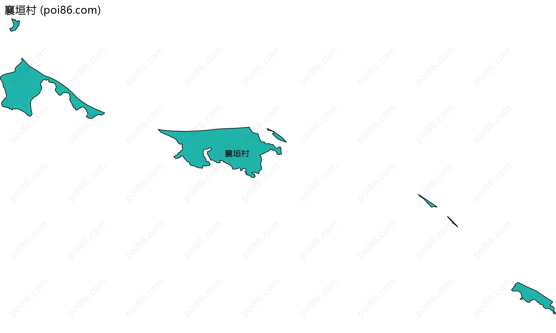 襄垣村边界地图