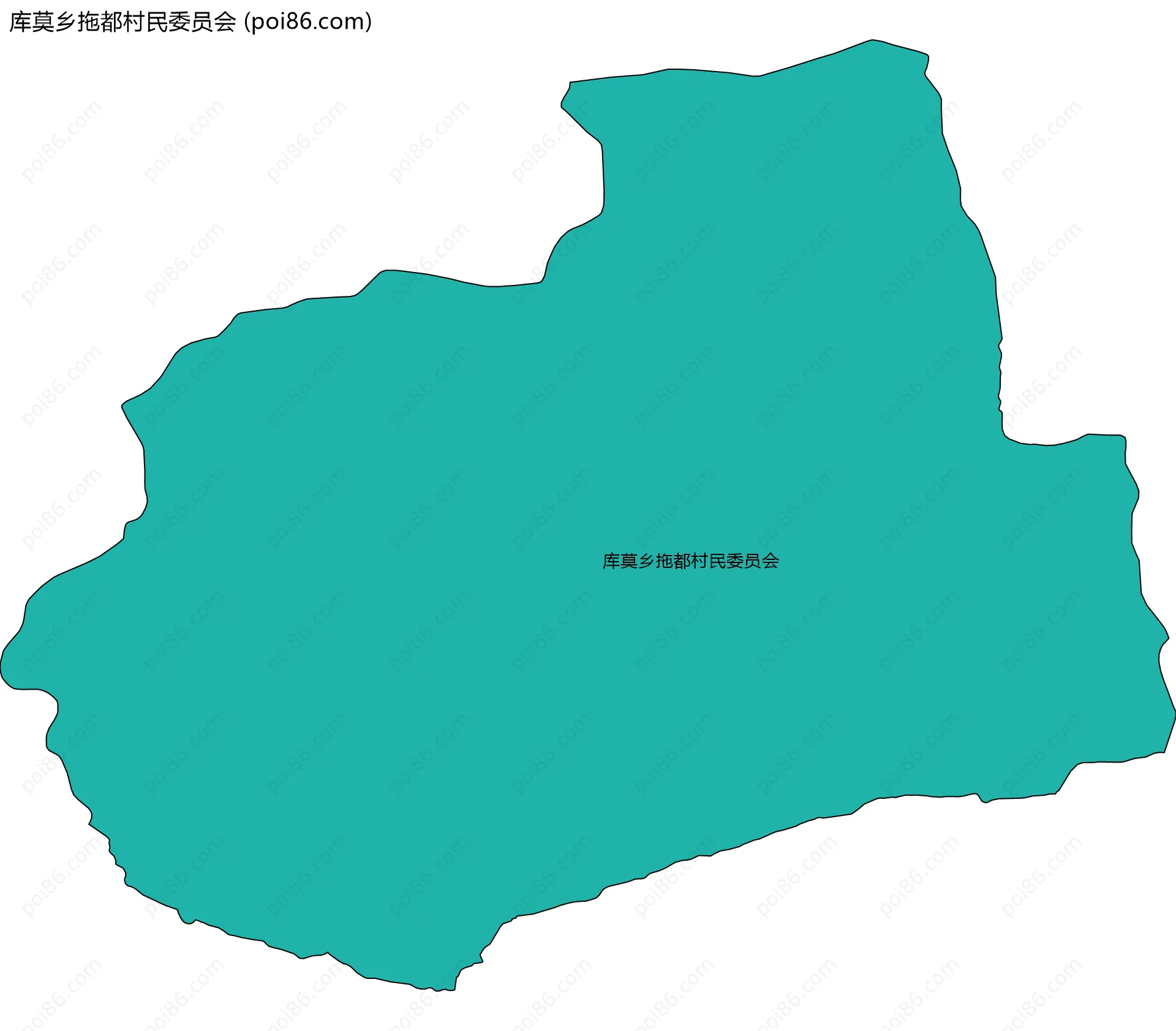 库莫乡拖都村民委员会边界地图