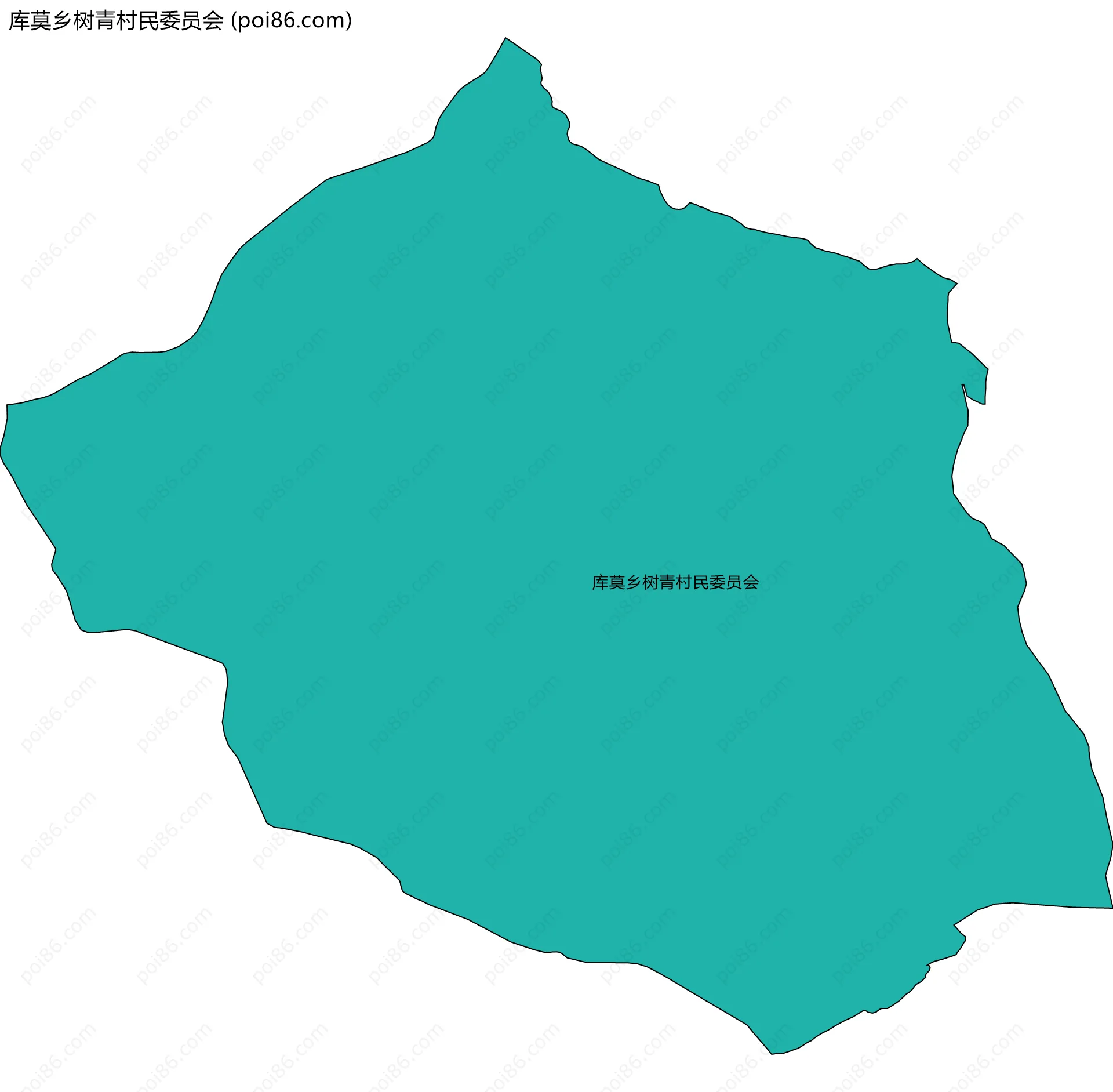 库莫乡树青村民委员会边界地图