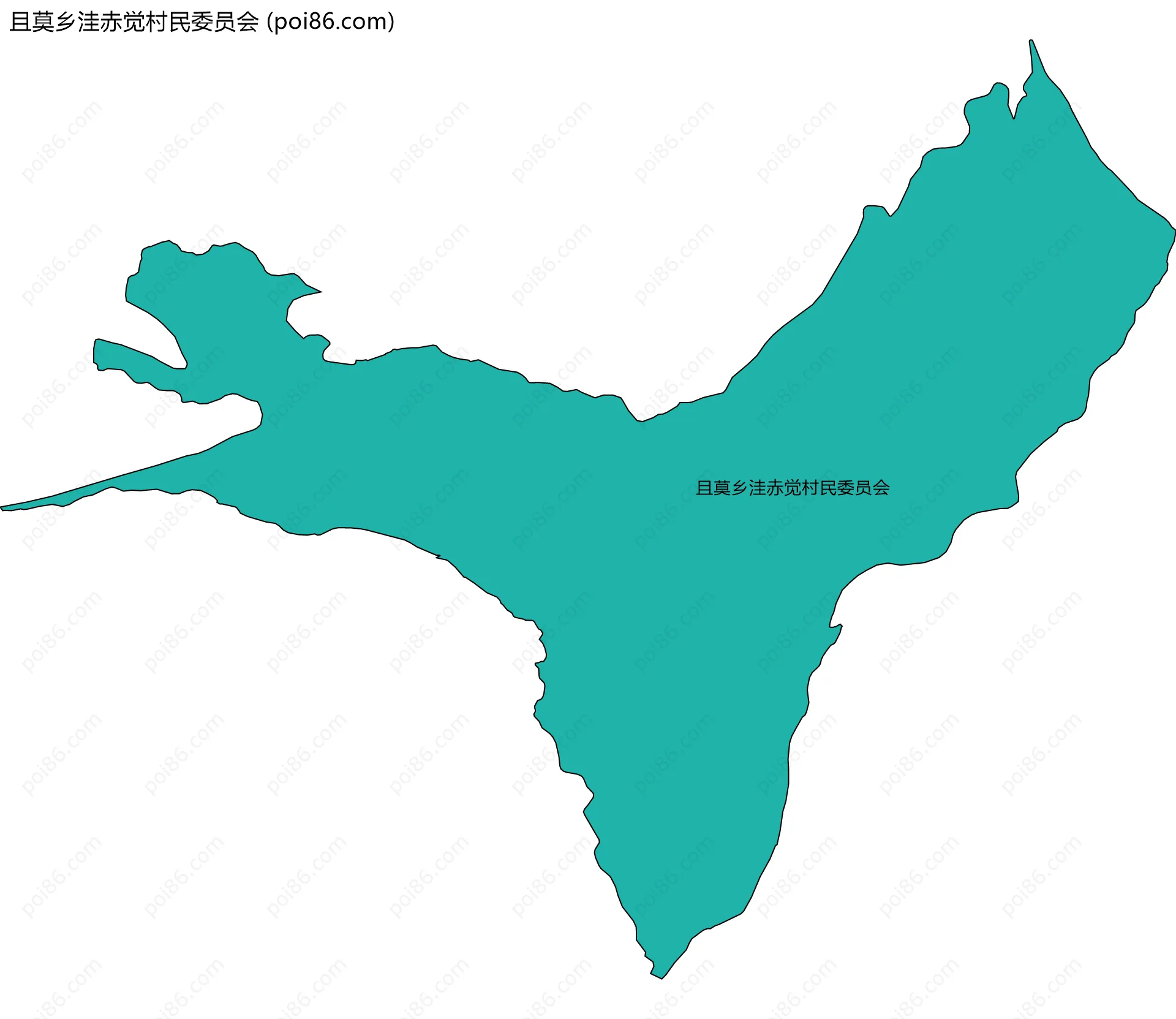 且莫乡洼赤觉村民委员会边界地图