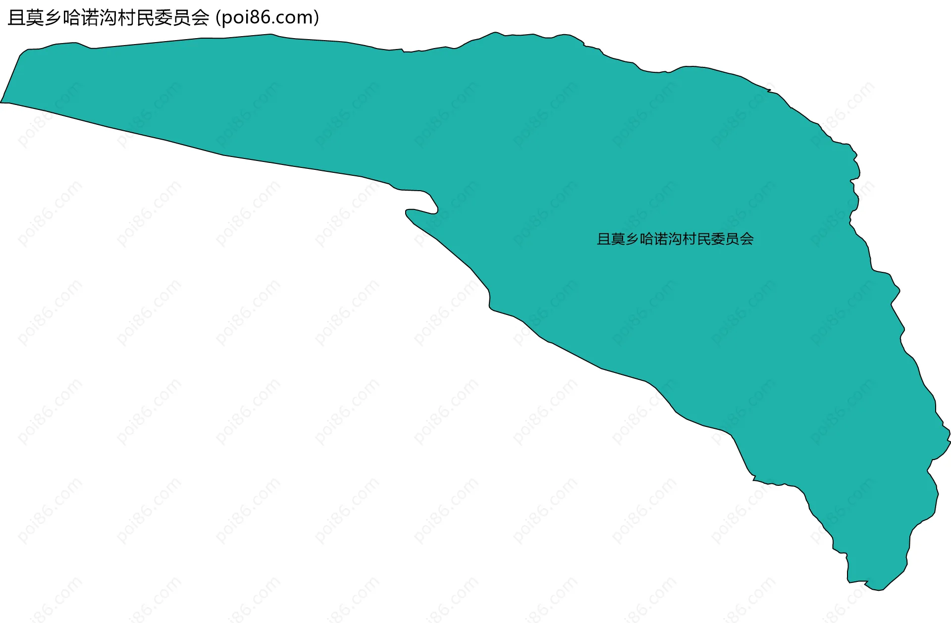 且莫乡哈诺沟村民委员会边界地图