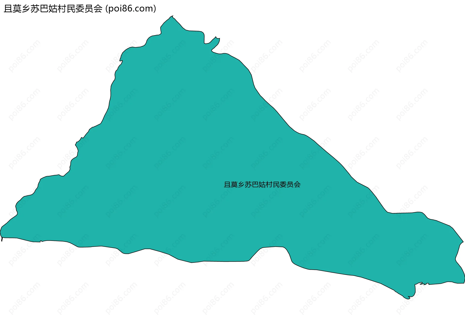 且莫乡苏巴姑村民委员会边界地图