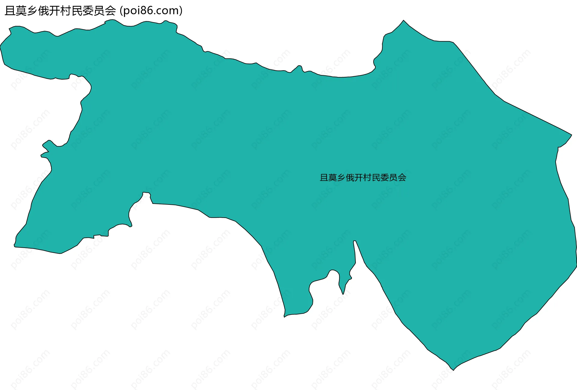 且莫乡俄开村民委员会边界地图