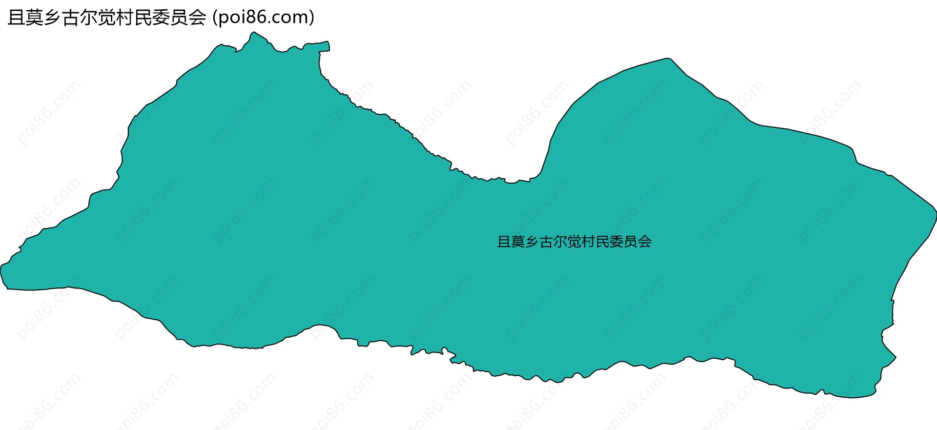且莫乡古尔觉村民委员会边界地图