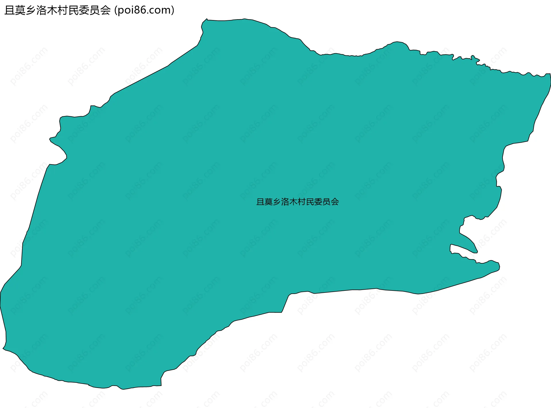 且莫乡洛木村民委员会边界地图