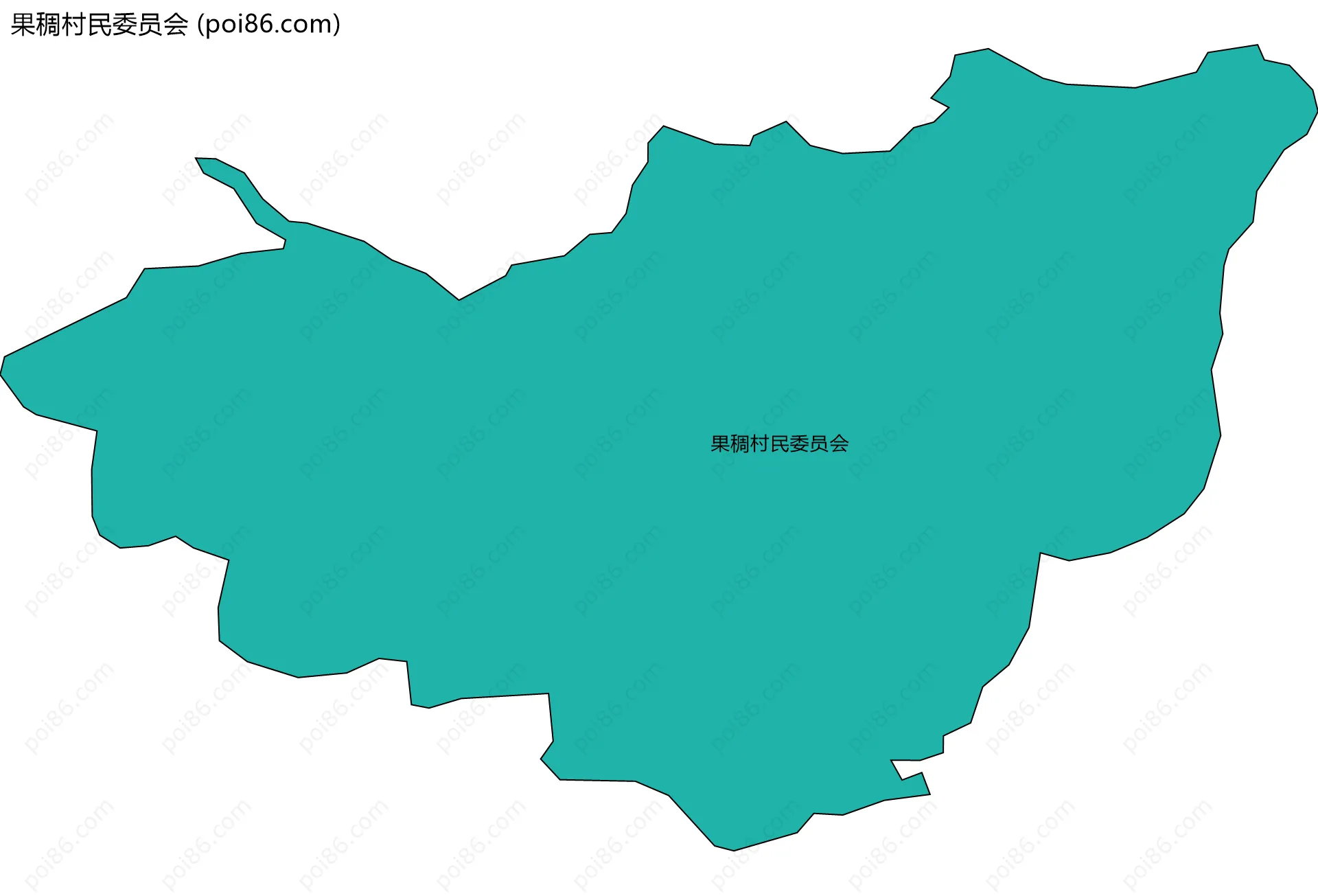 果稠村民委员会边界地图