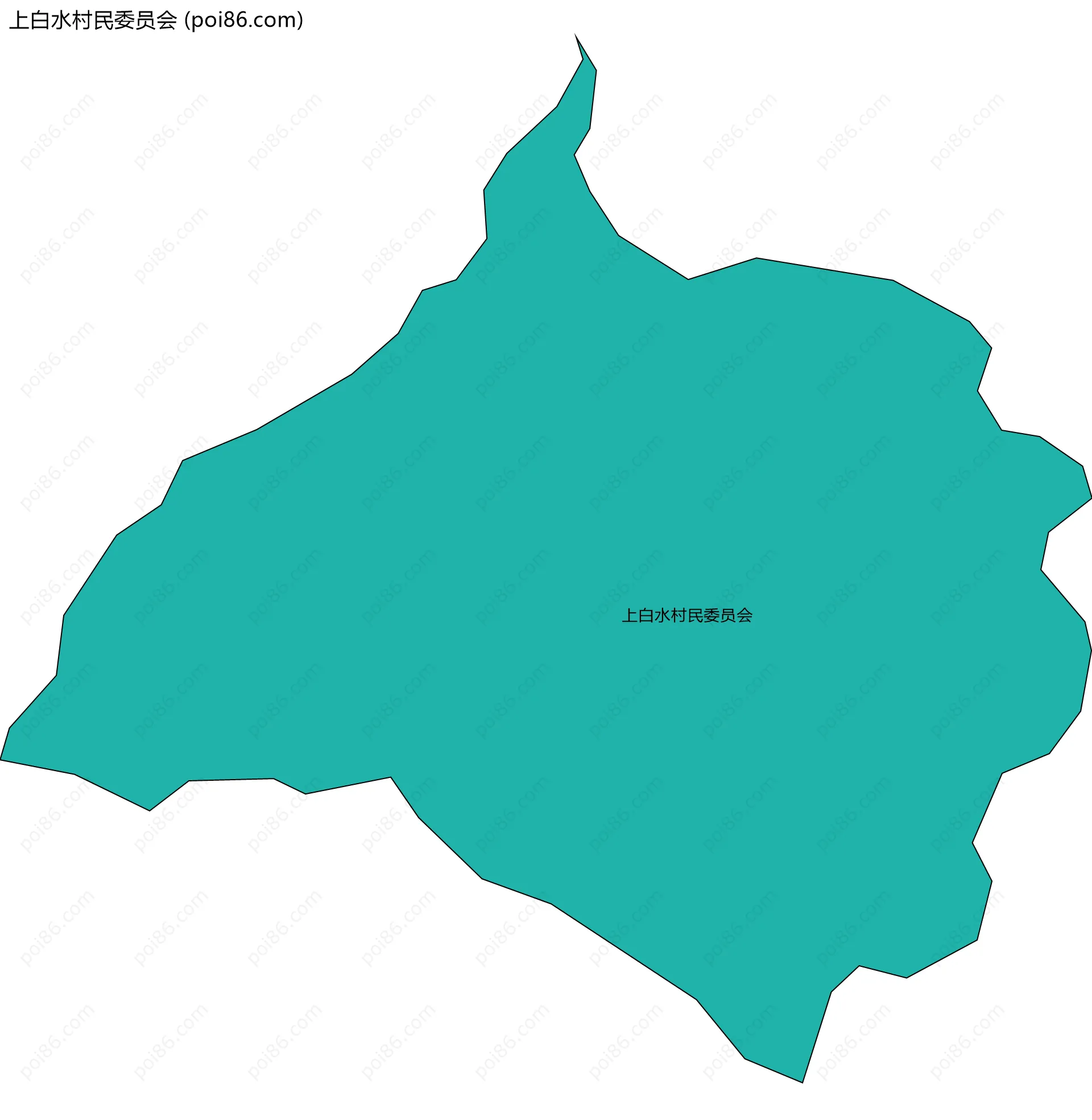 上白水村民委员会边界地图