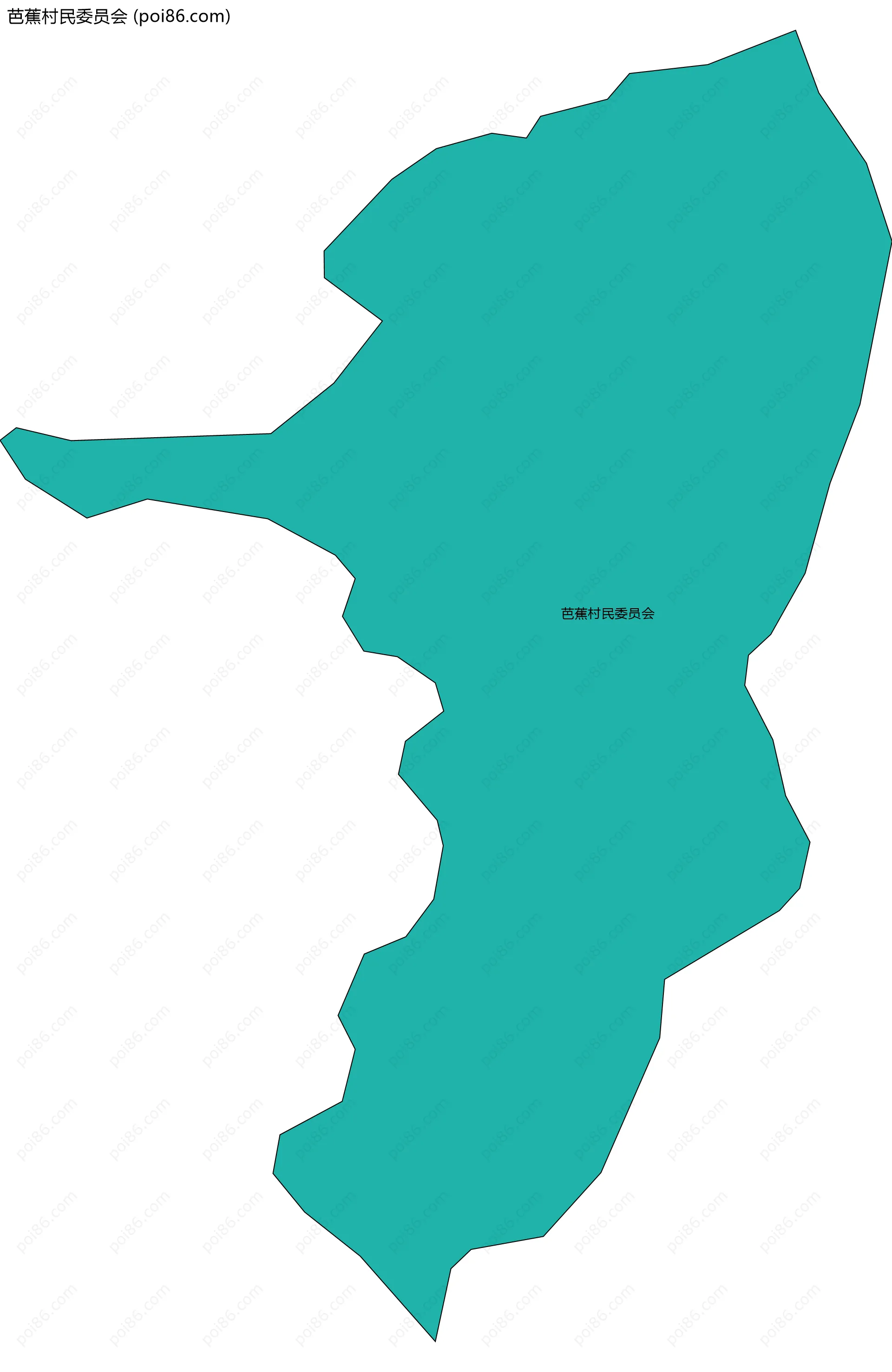 芭蕉村民委员会边界地图