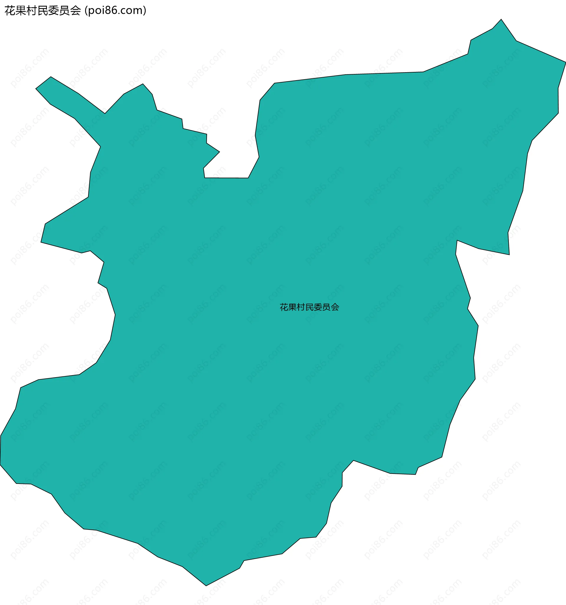 花果村民委员会边界地图