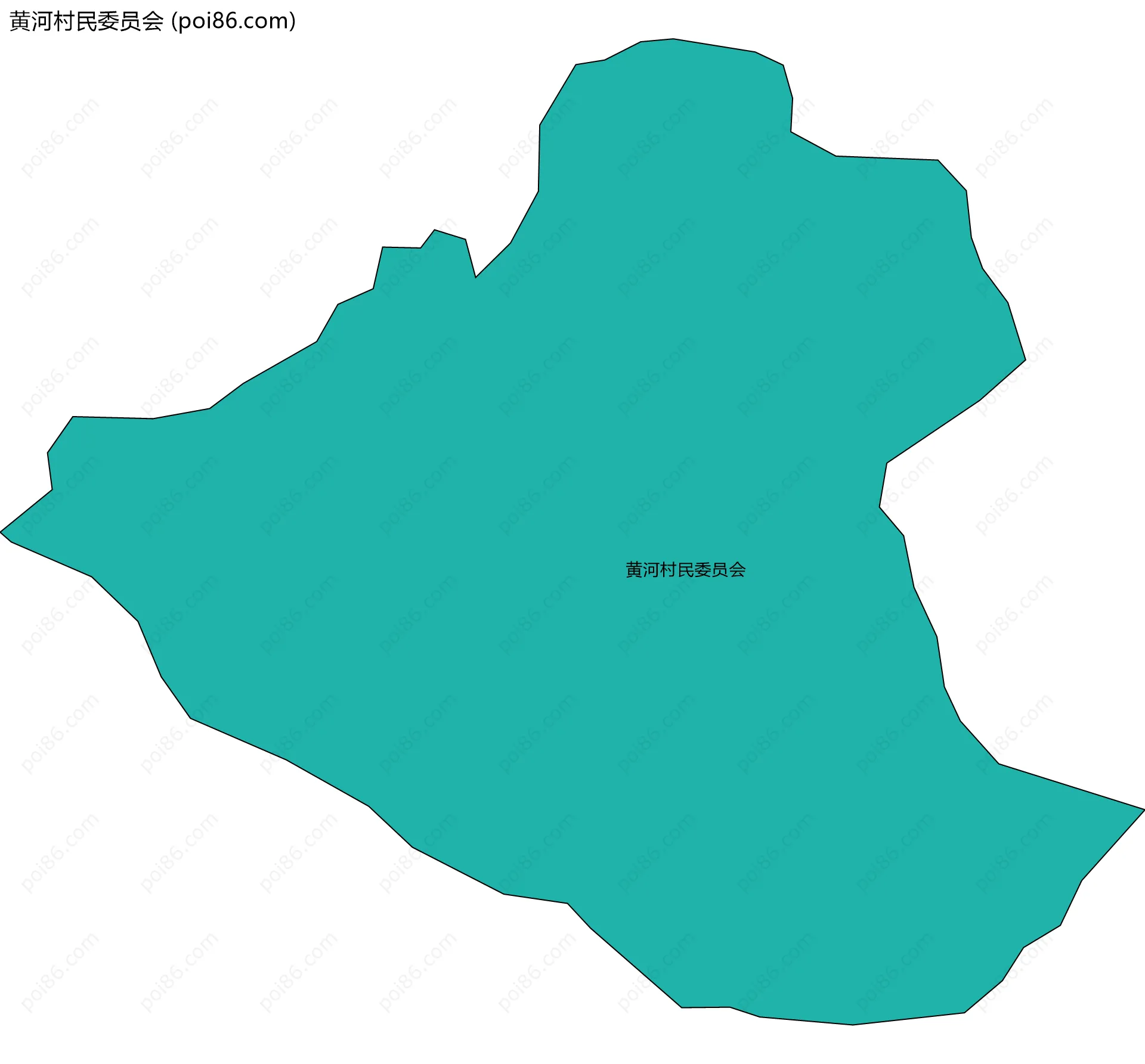 黄河村民委员会边界地图