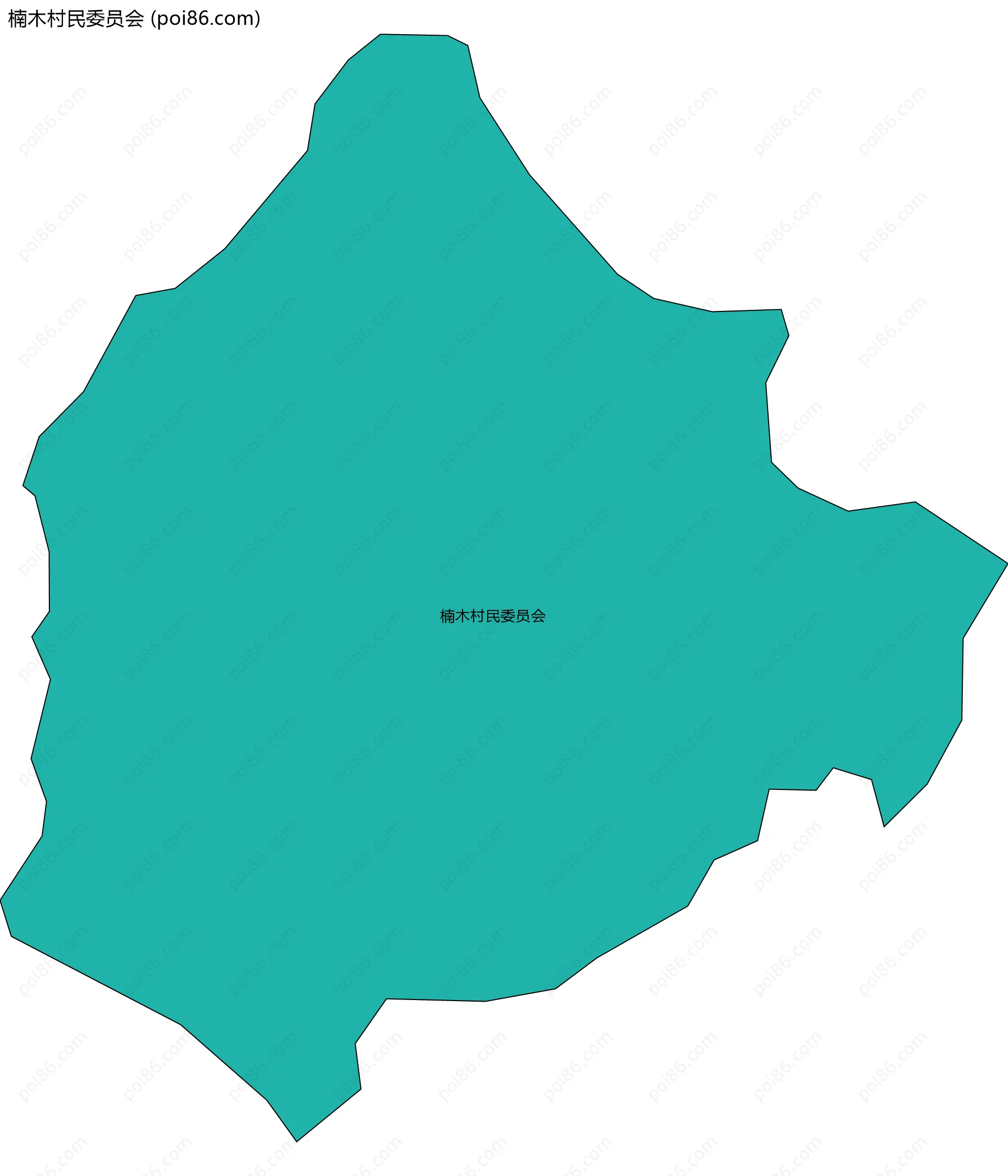 楠木村民委员会边界地图