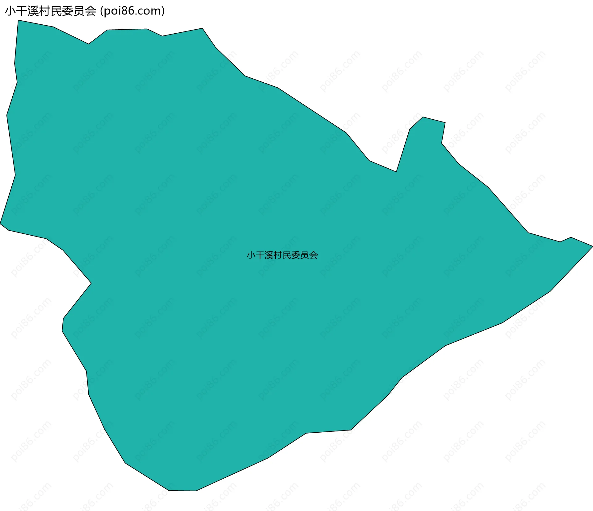 小干溪村民委员会边界地图