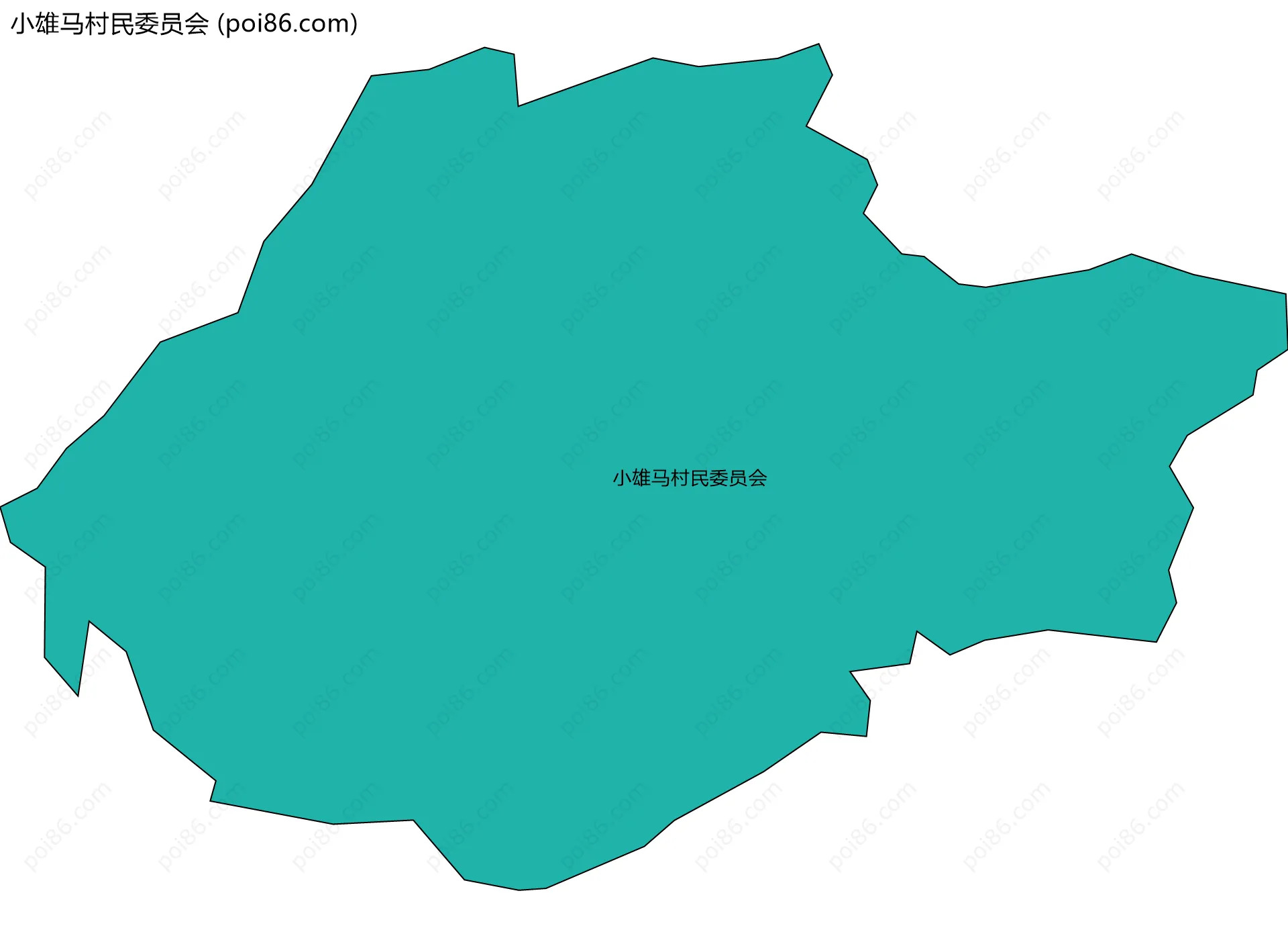 小雄马村民委员会边界地图