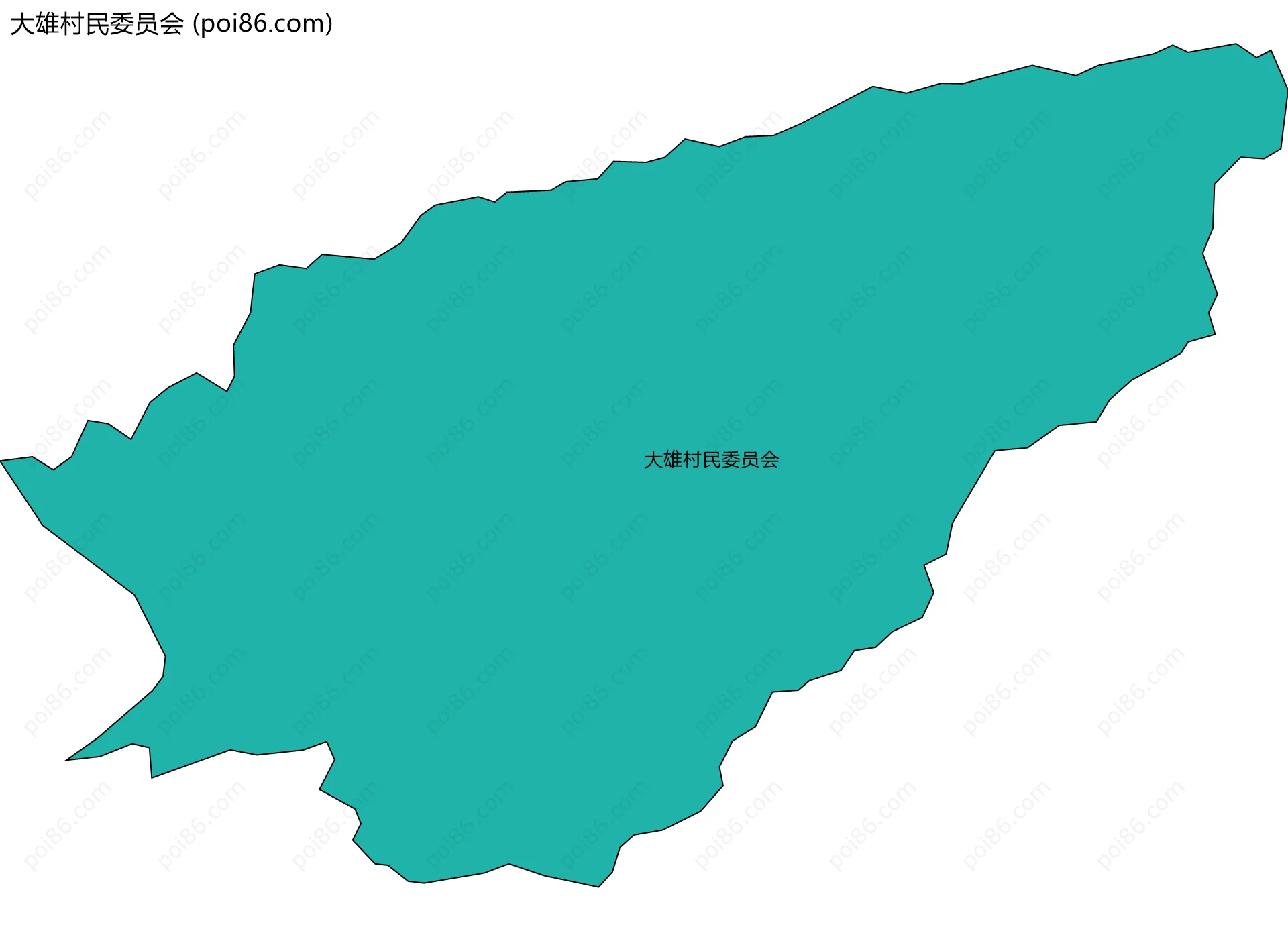 大雄村民委员会边界地图