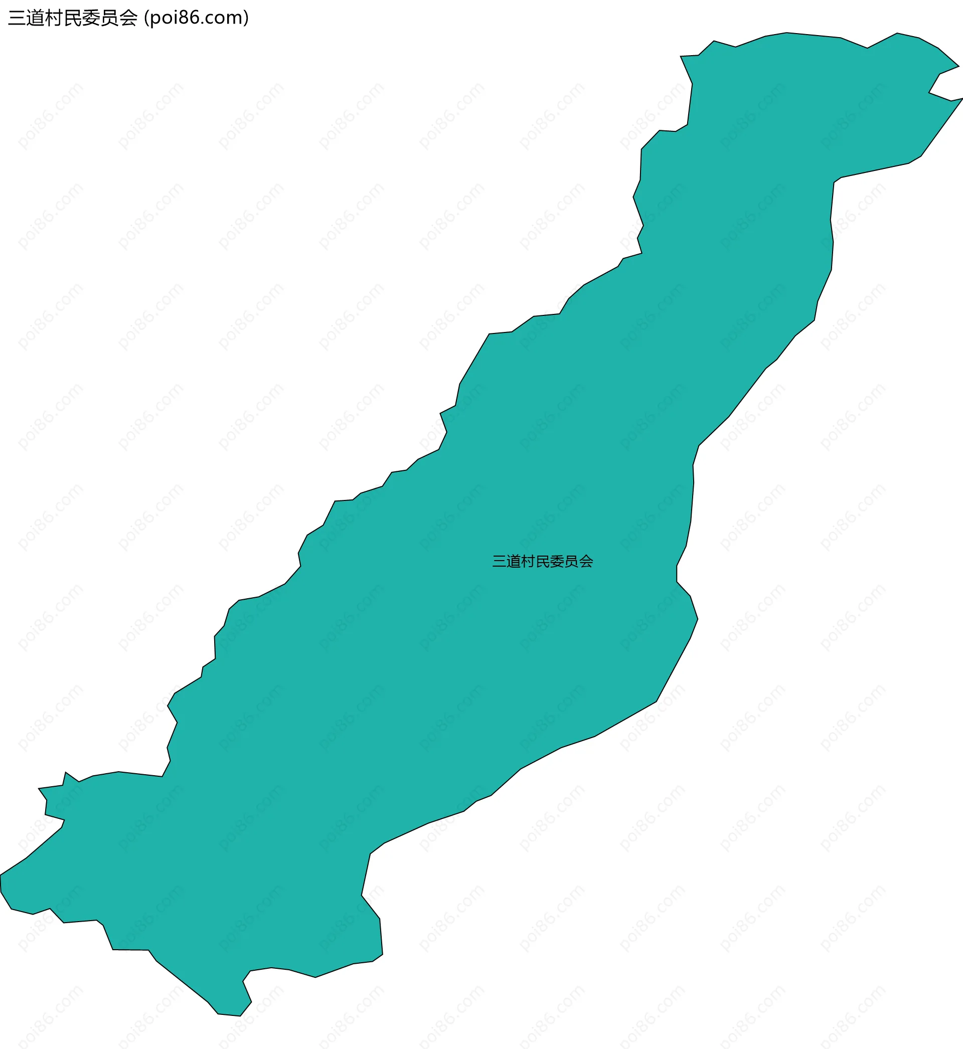 三道村民委员会边界地图