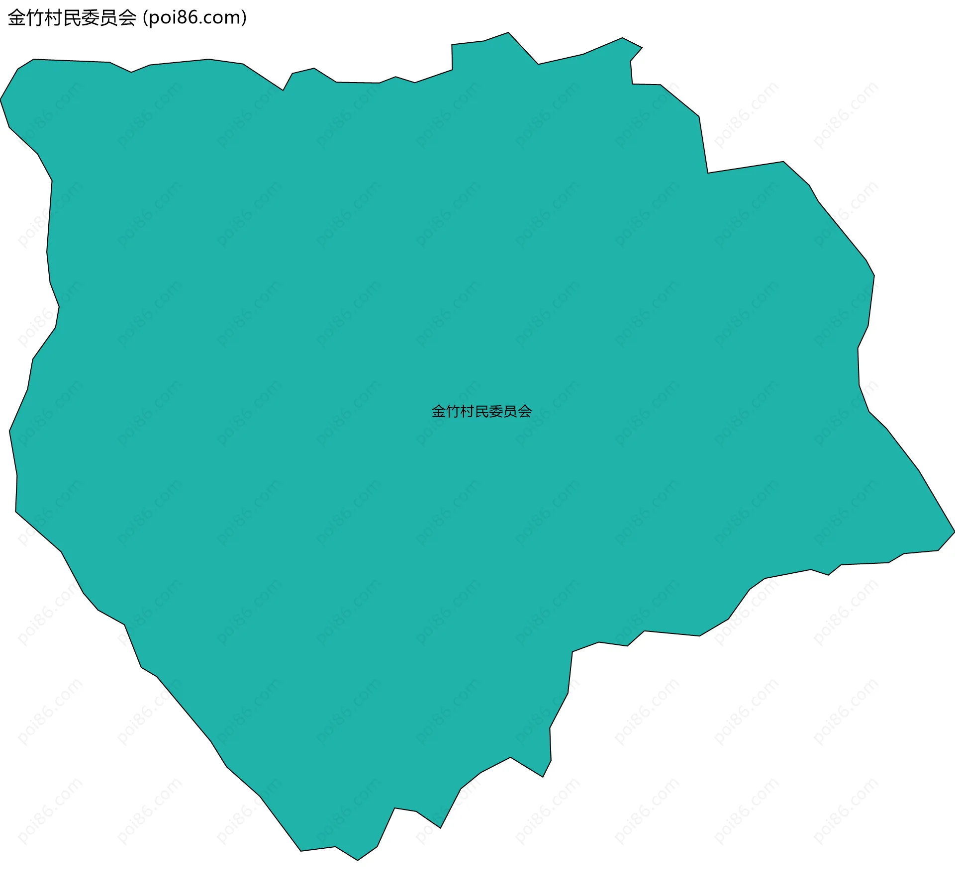 金竹村民委员会边界地图