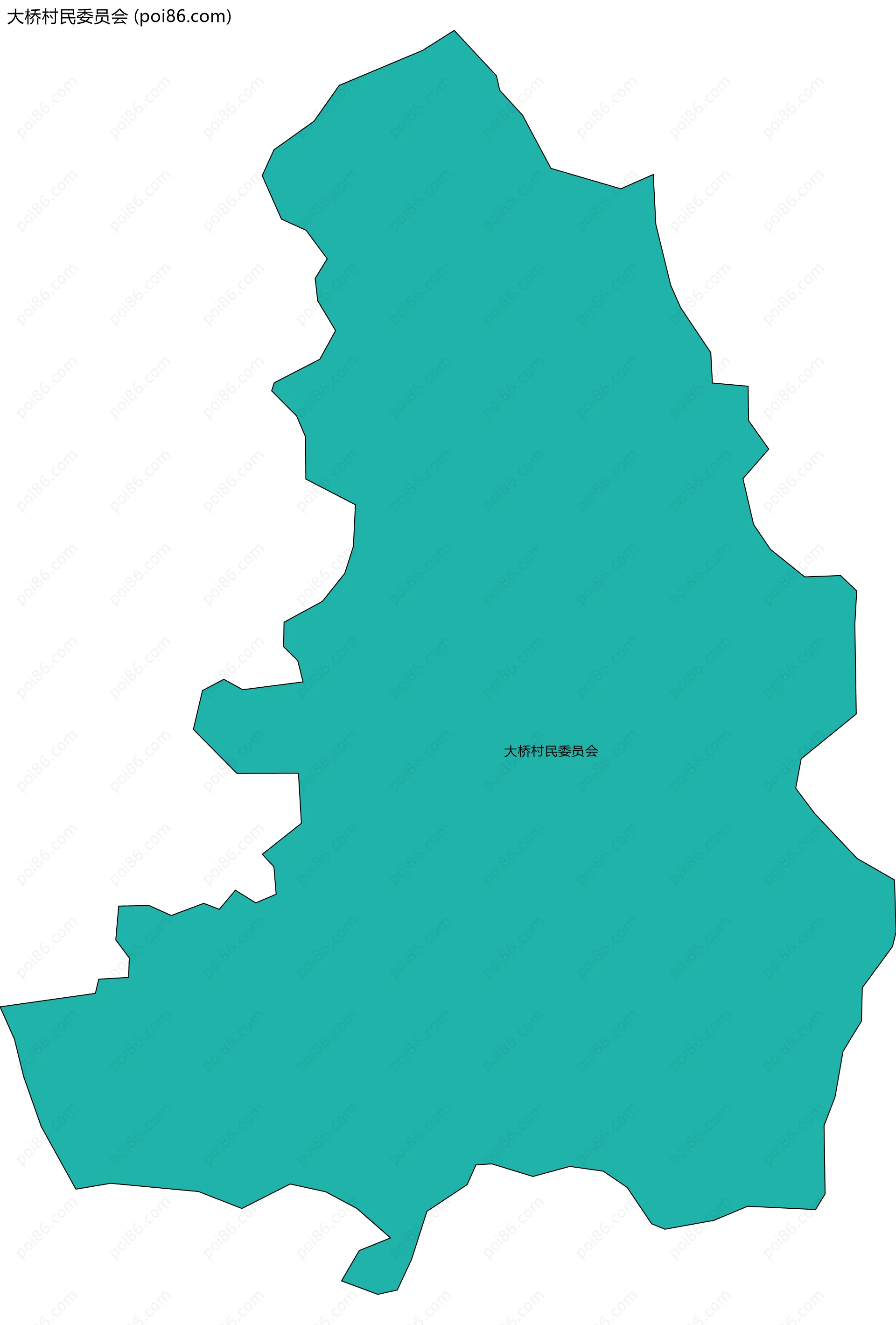 大桥村民委员会边界地图