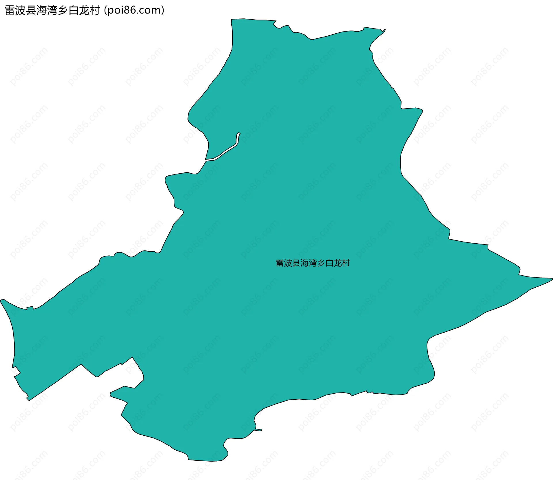 雷波县海湾乡白龙村边界地图