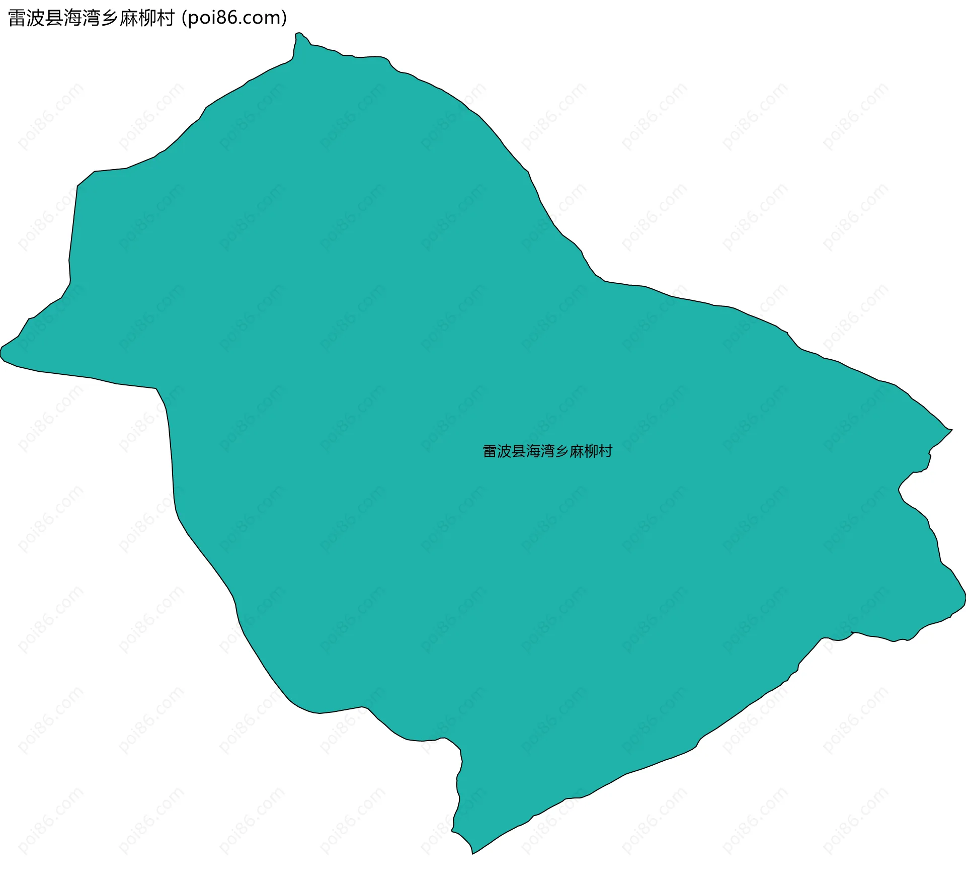 雷波县海湾乡麻柳村边界地图