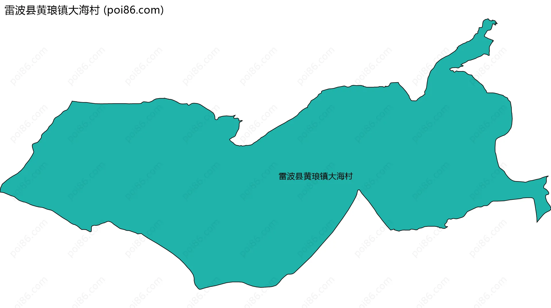 雷波县黄琅镇大海村边界地图