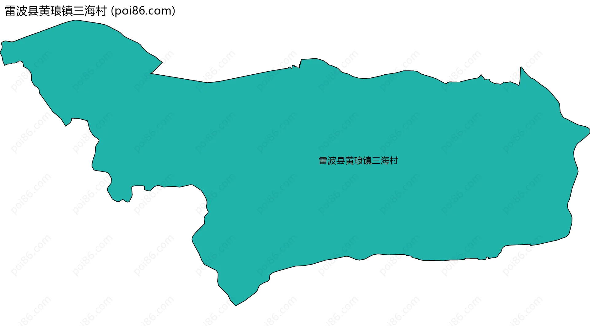 雷波县黄琅镇三海村边界地图
