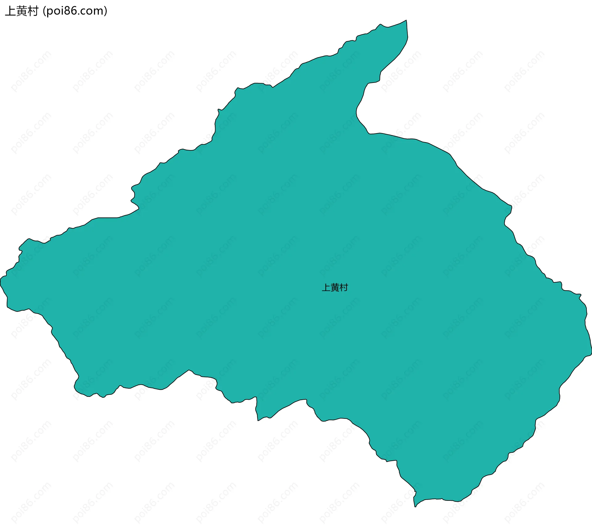 上黄村边界地图