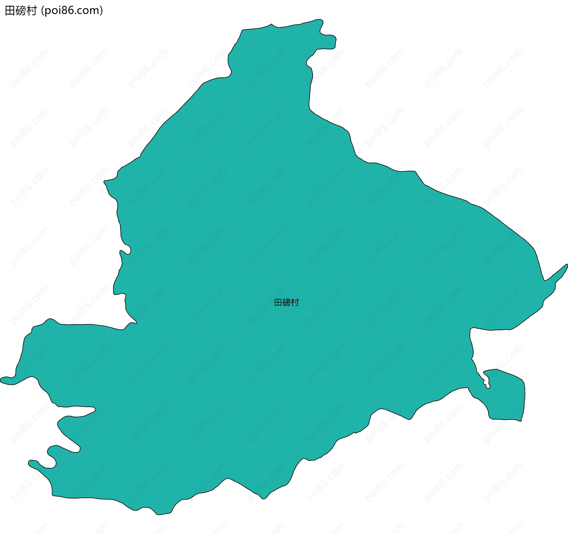 田磅村边界地图