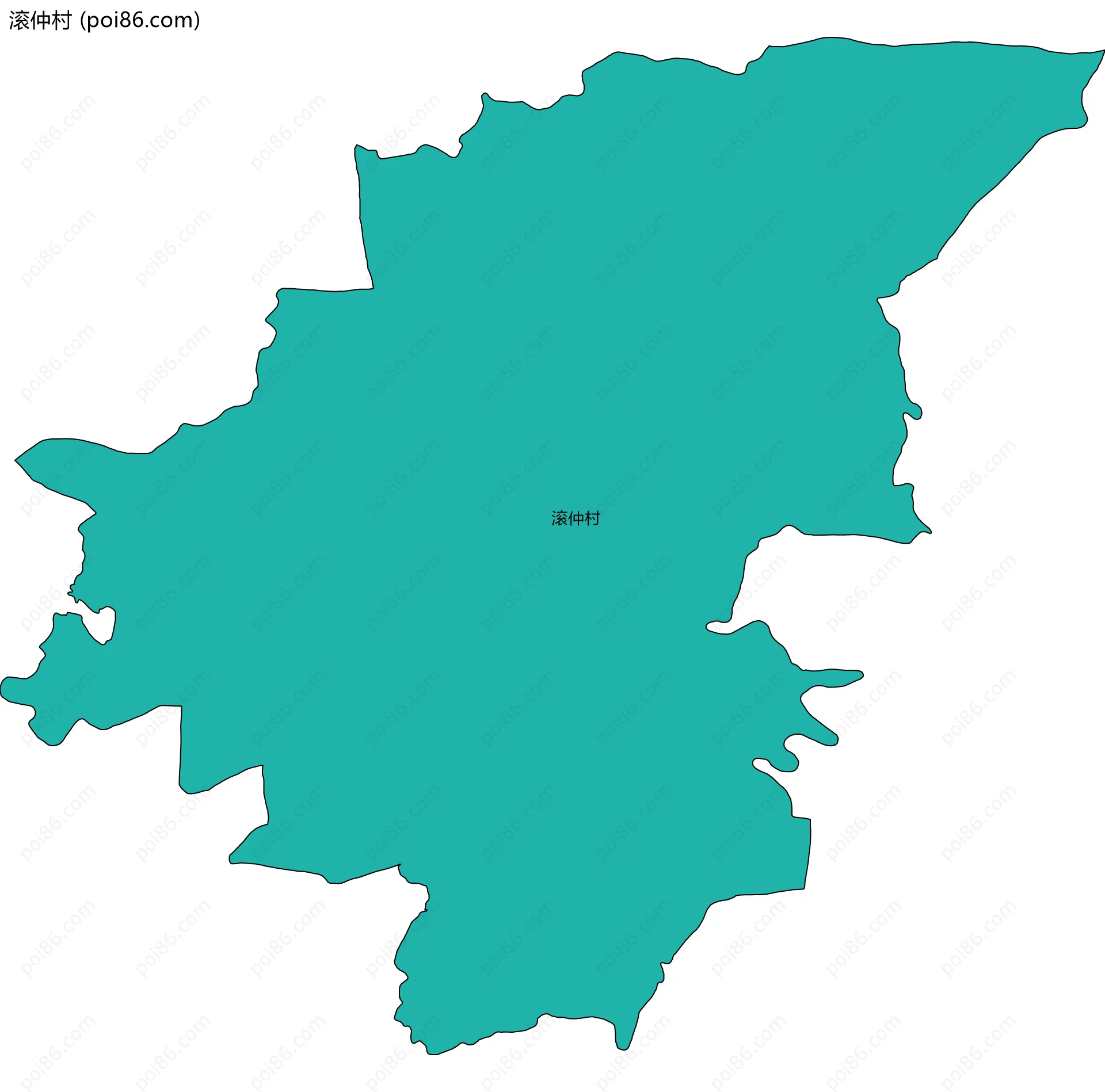 滚仲村边界地图