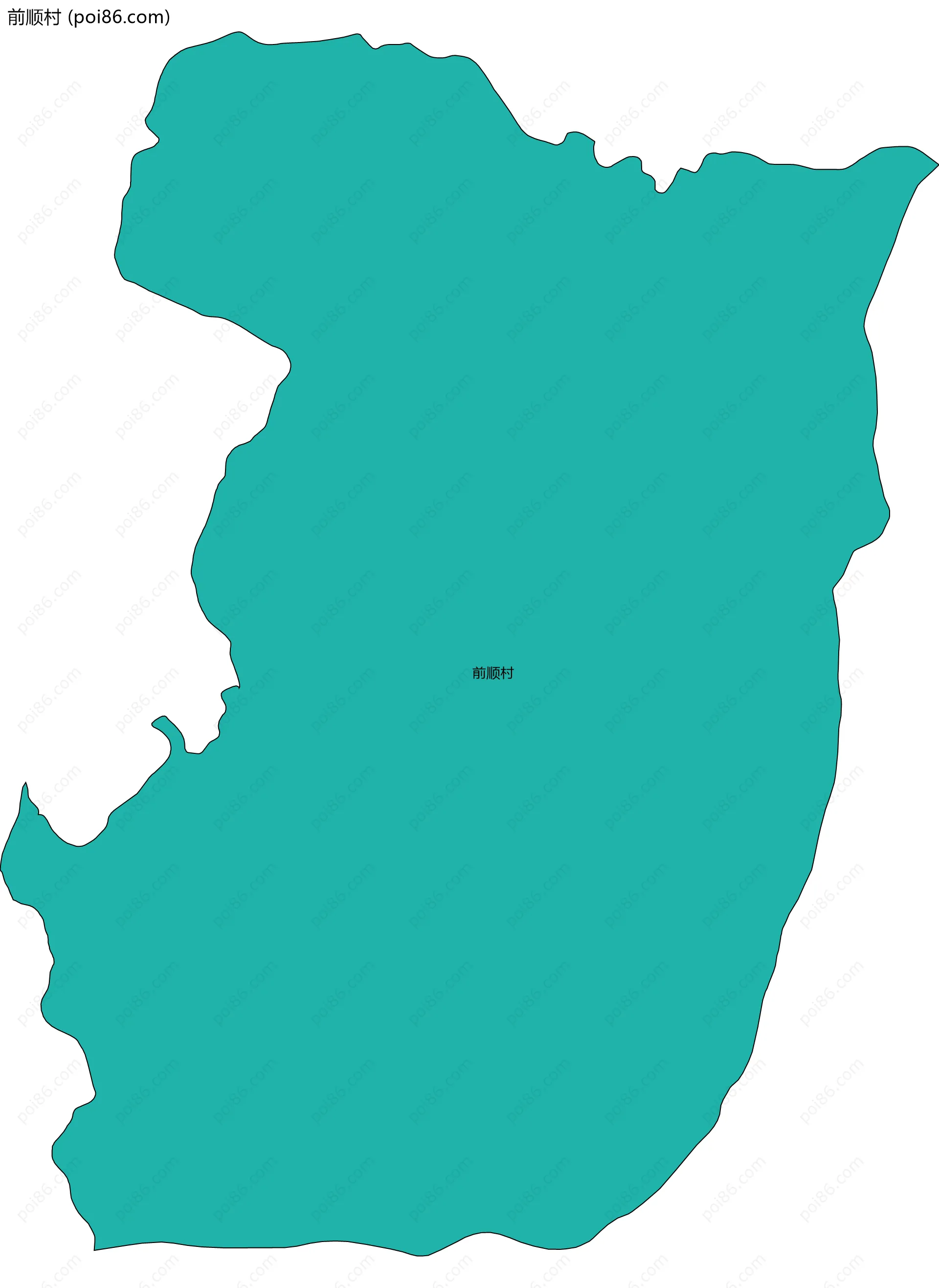 前顺村边界地图