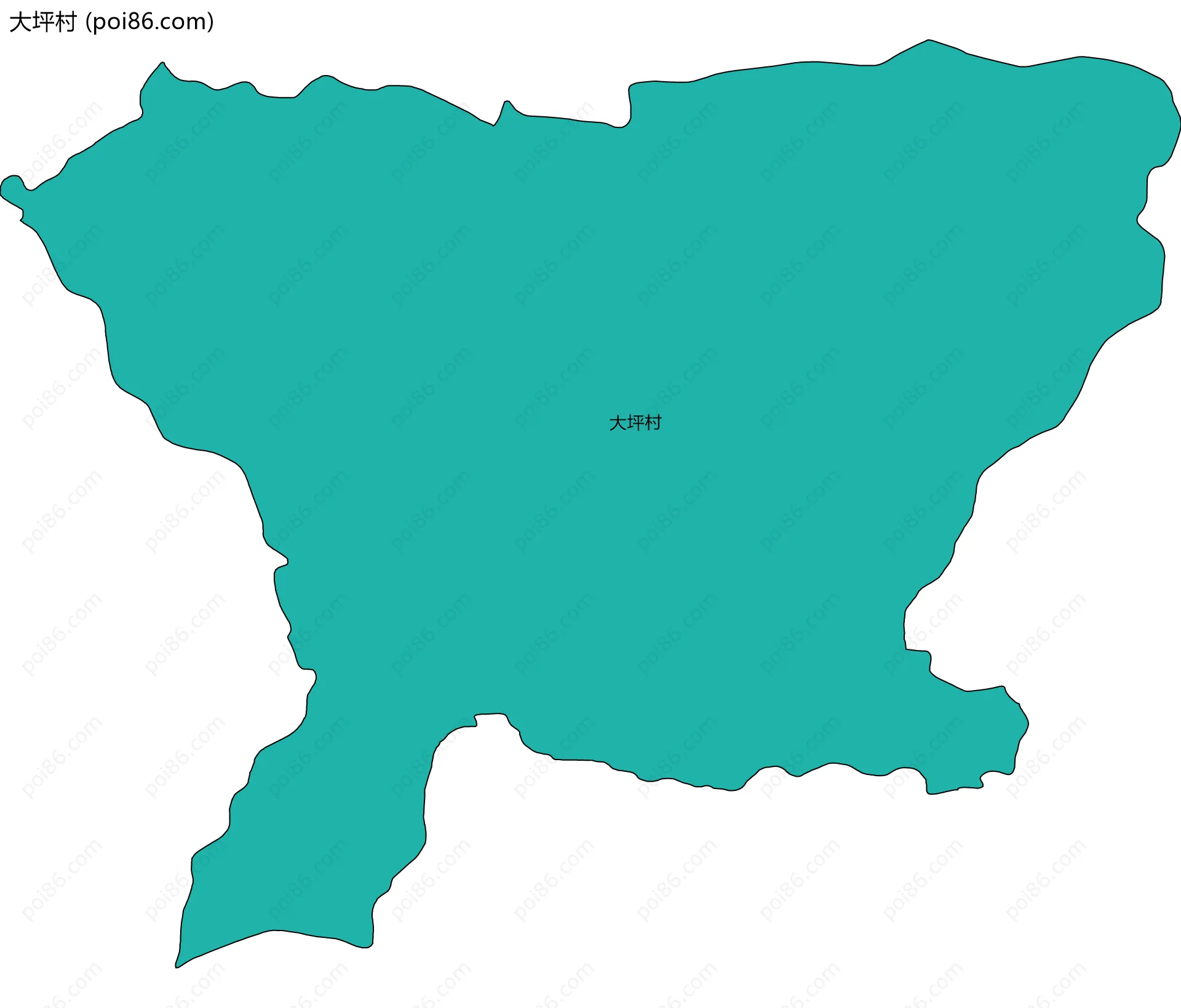 大坪村边界地图