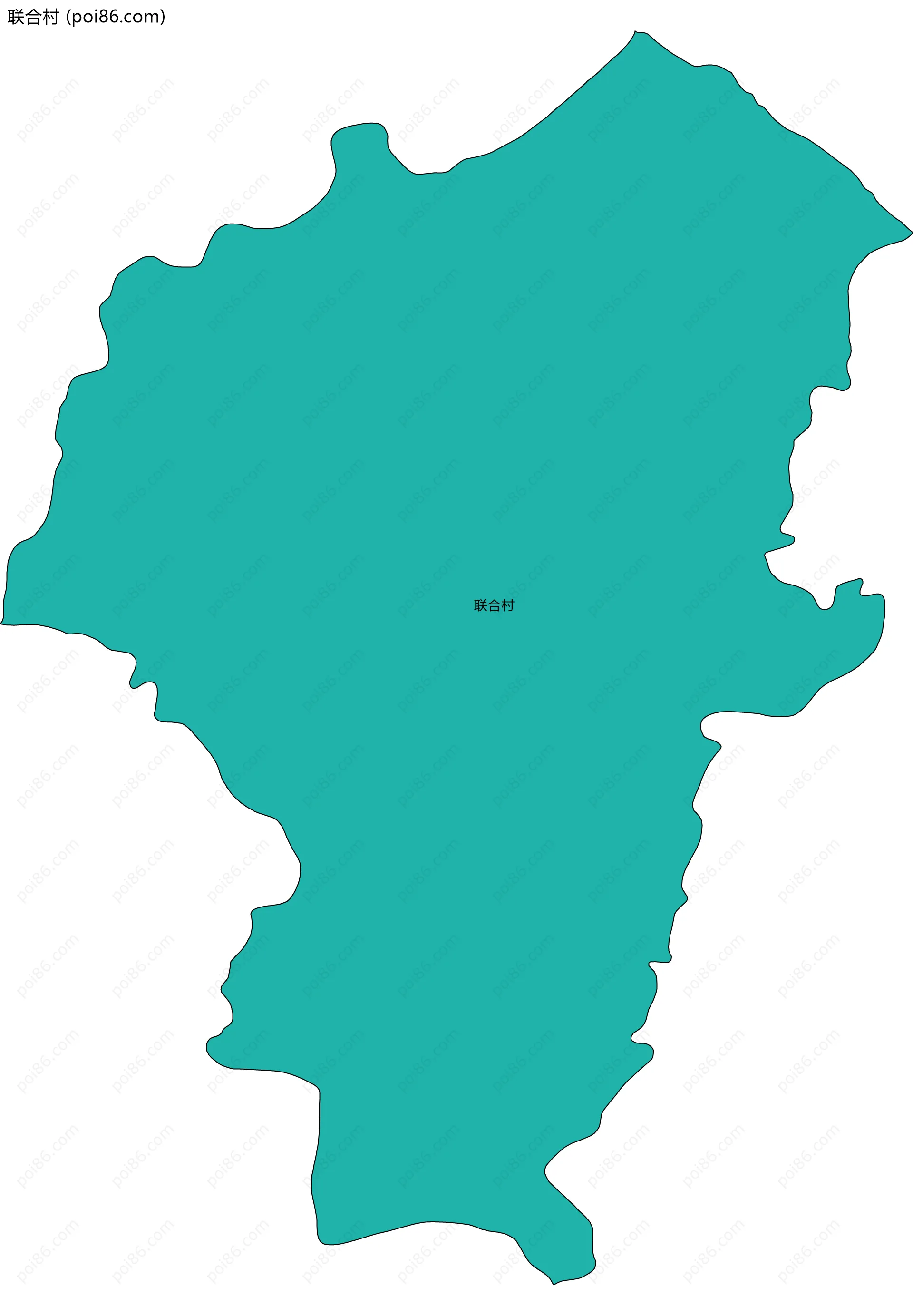 联合村边界地图