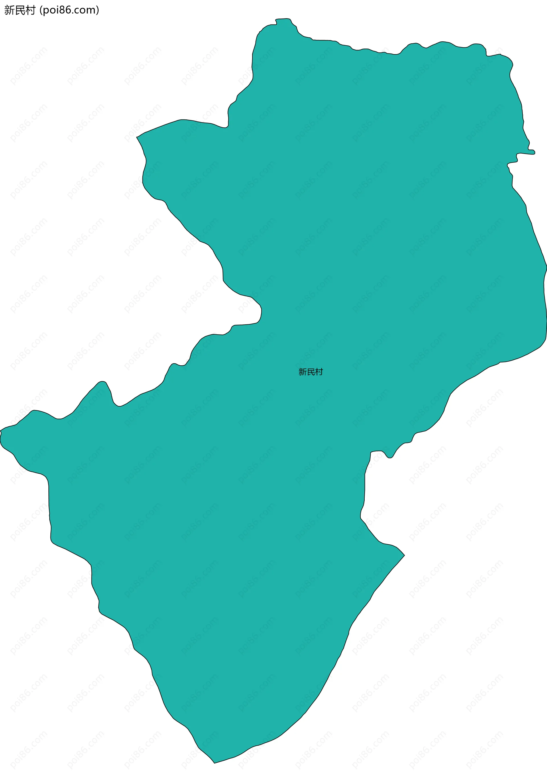 新民村边界地图