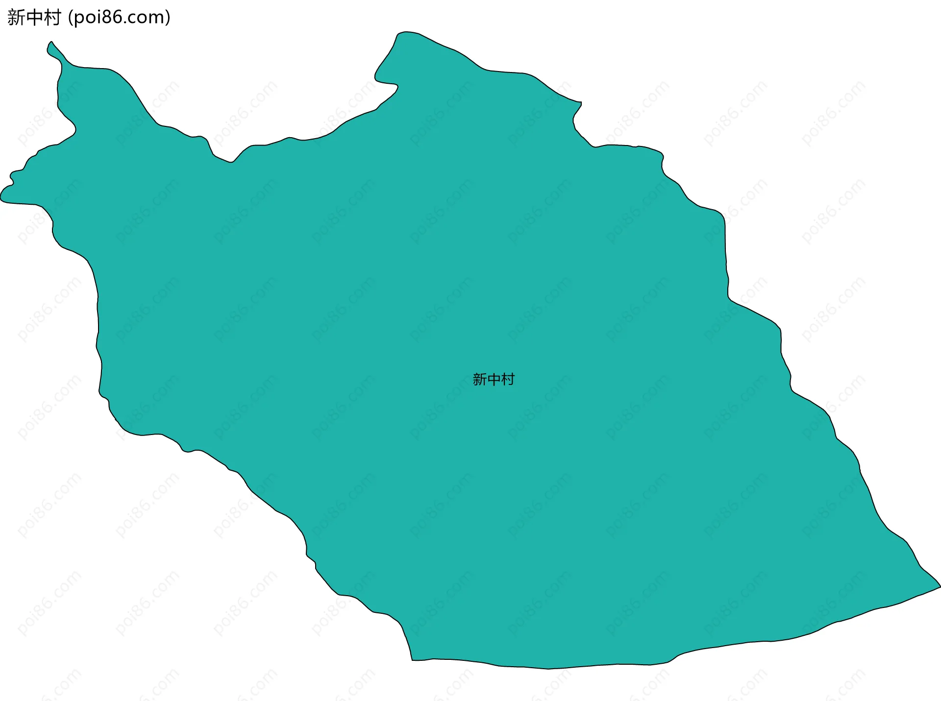 新中村边界地图