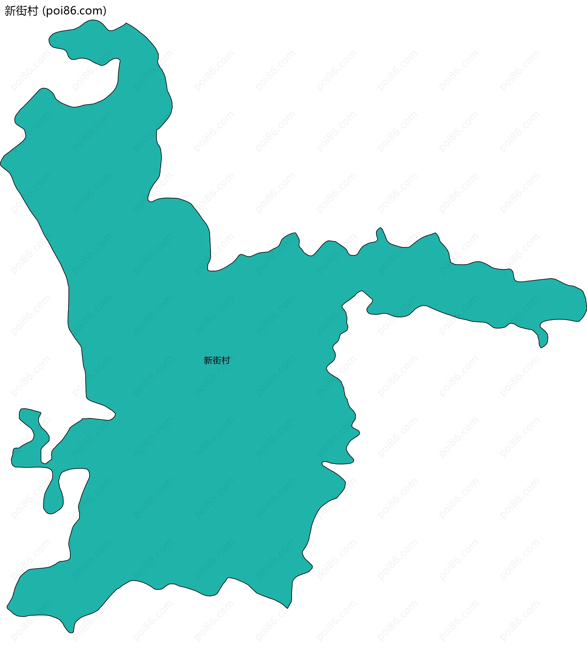 新街村边界地图