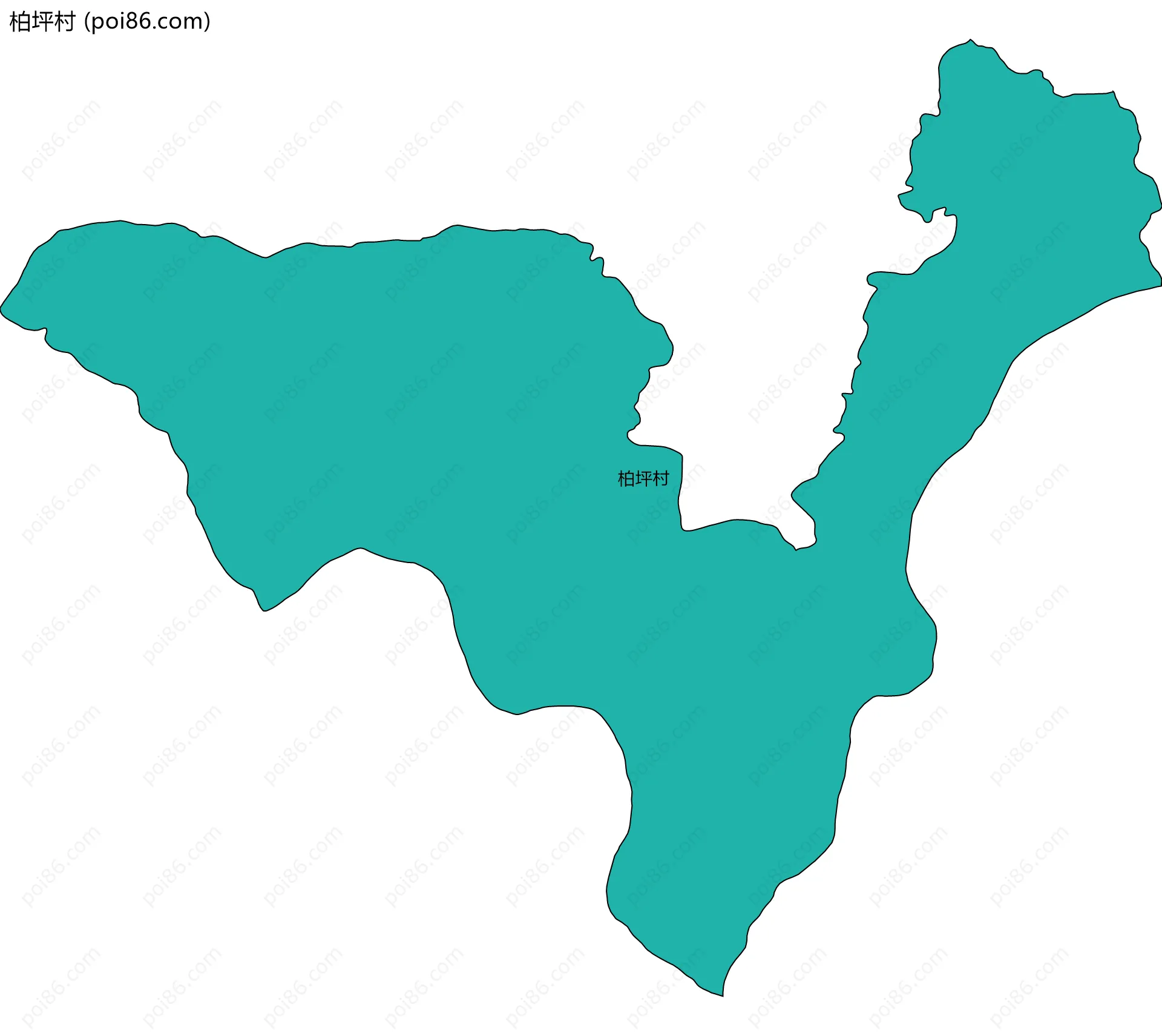 柏坪村边界地图