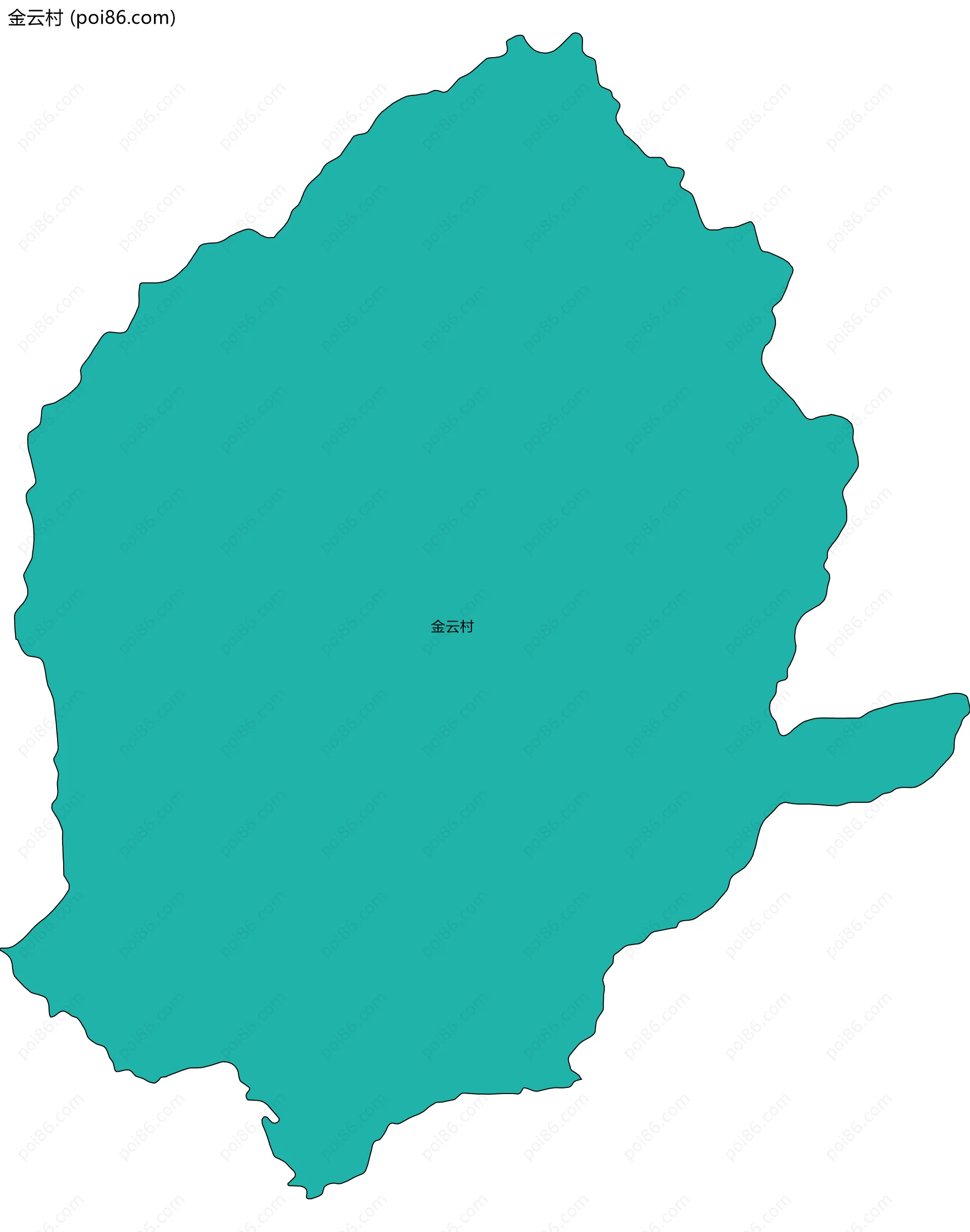 金云村边界地图