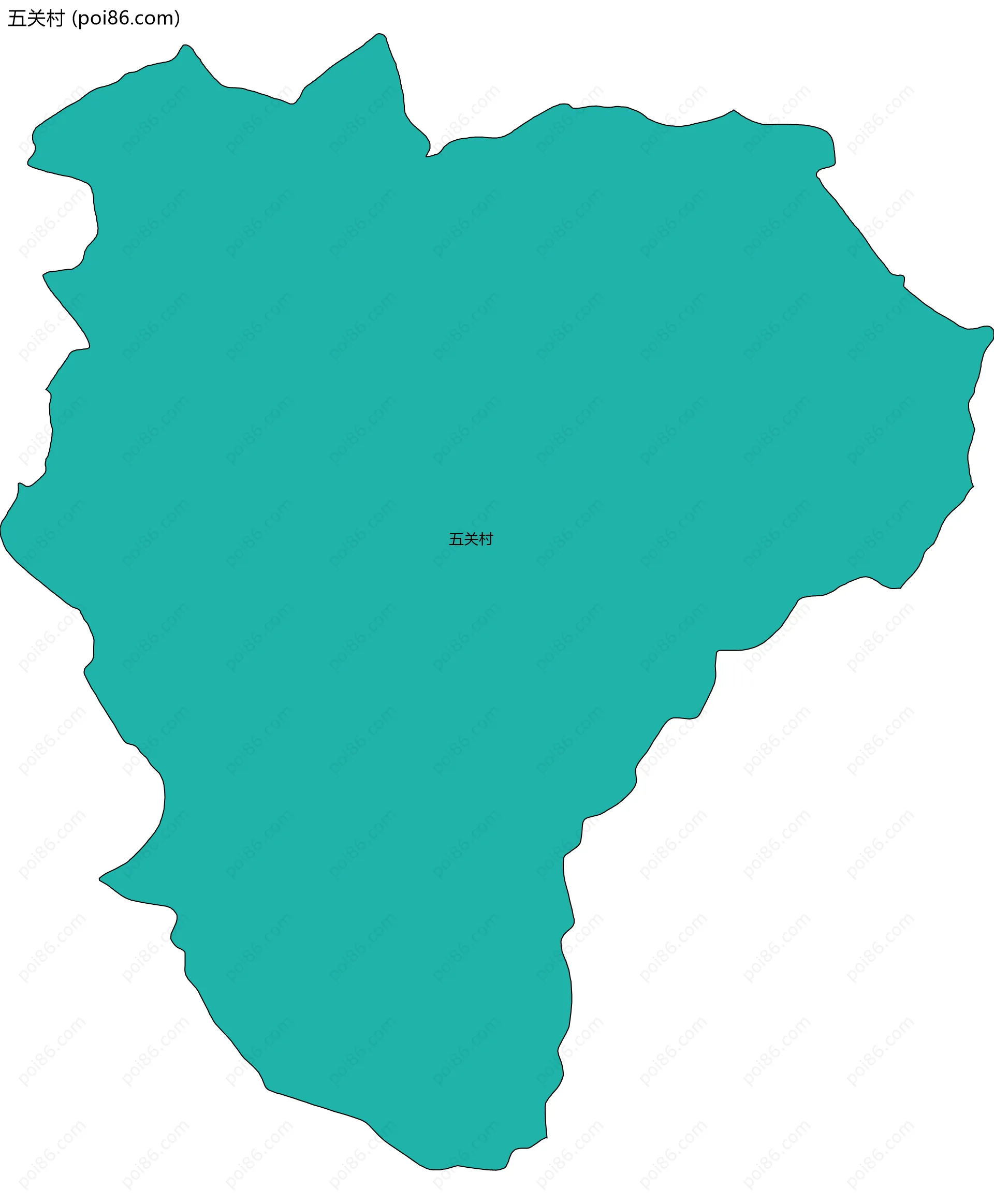 五关村边界地图