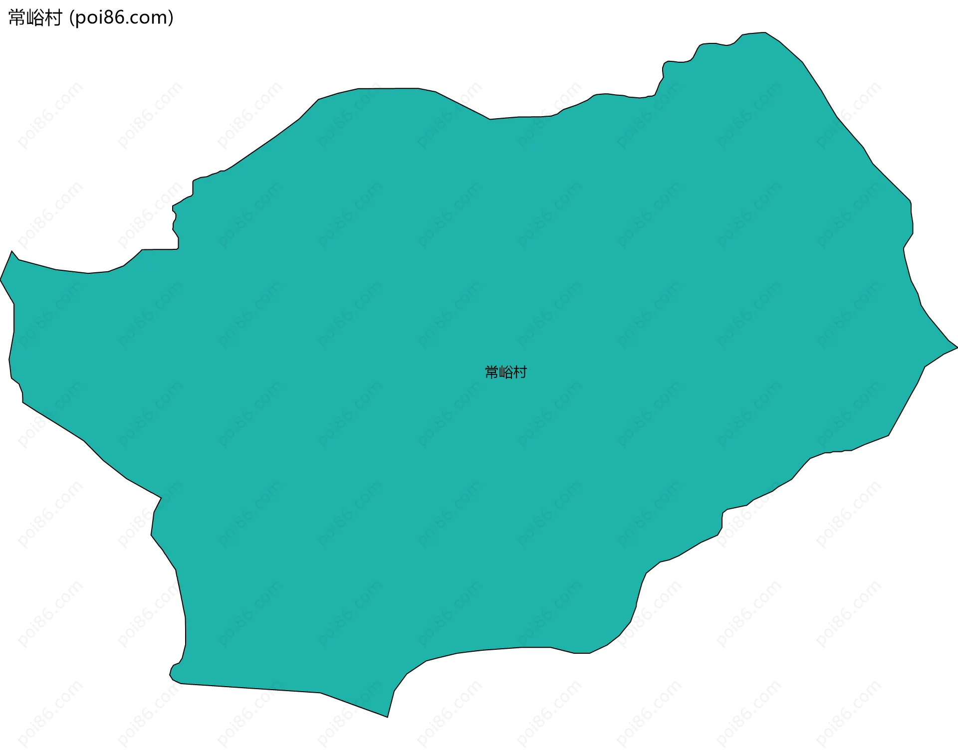 常峪村边界地图