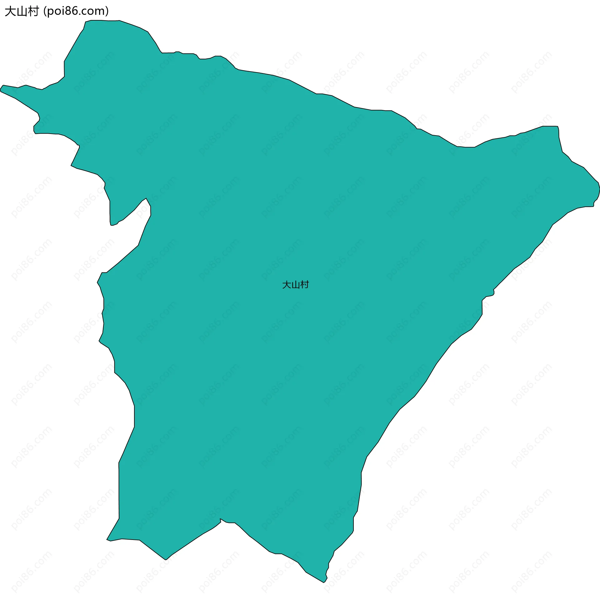 大山村边界地图