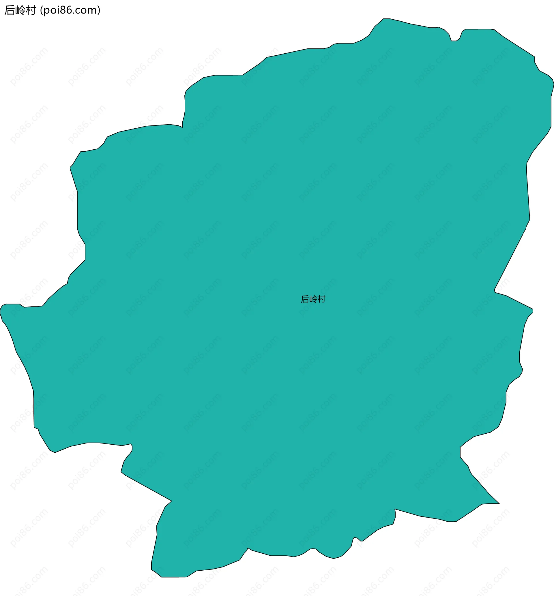 后岭村边界地图