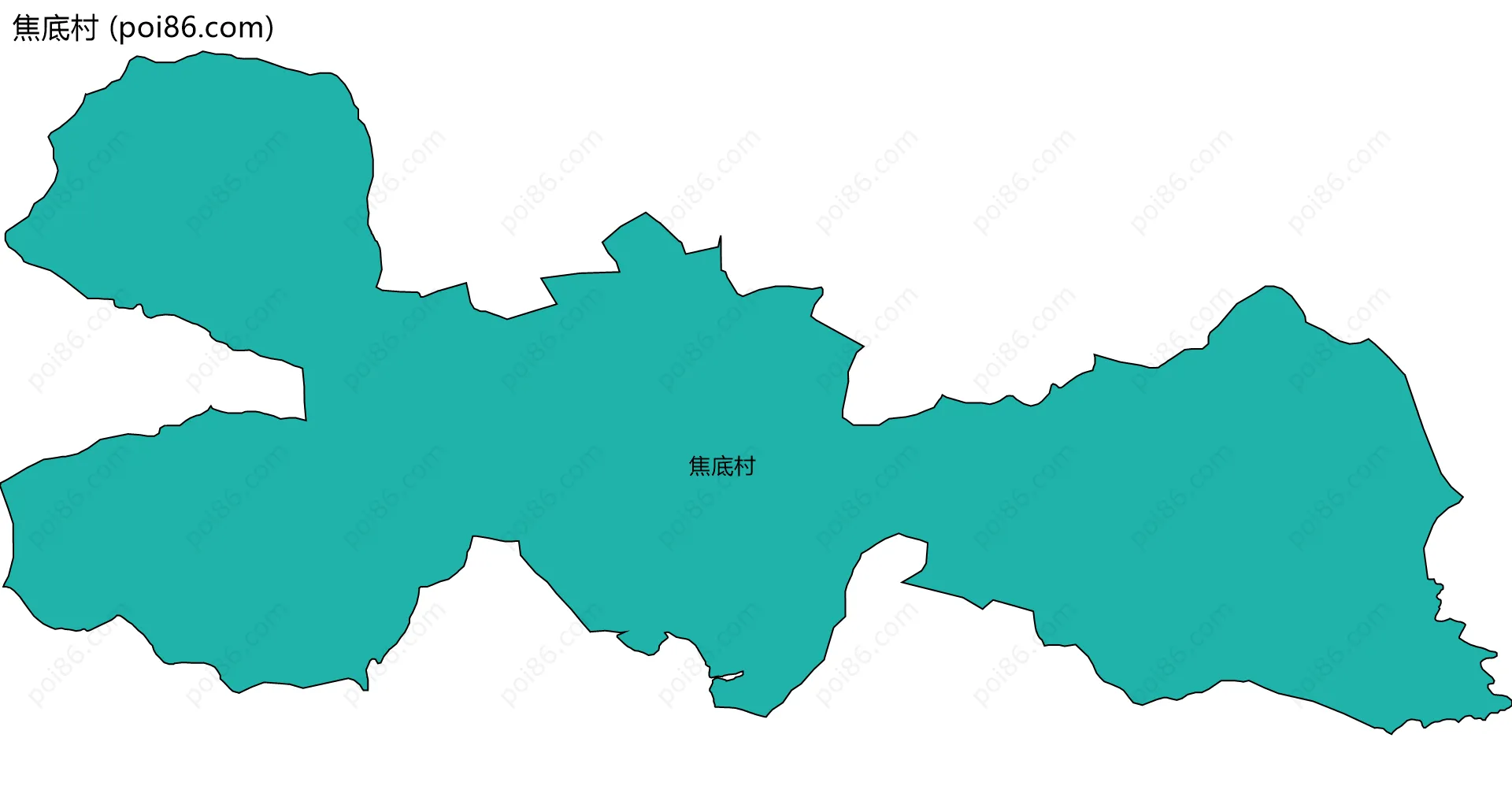 焦底村边界地图