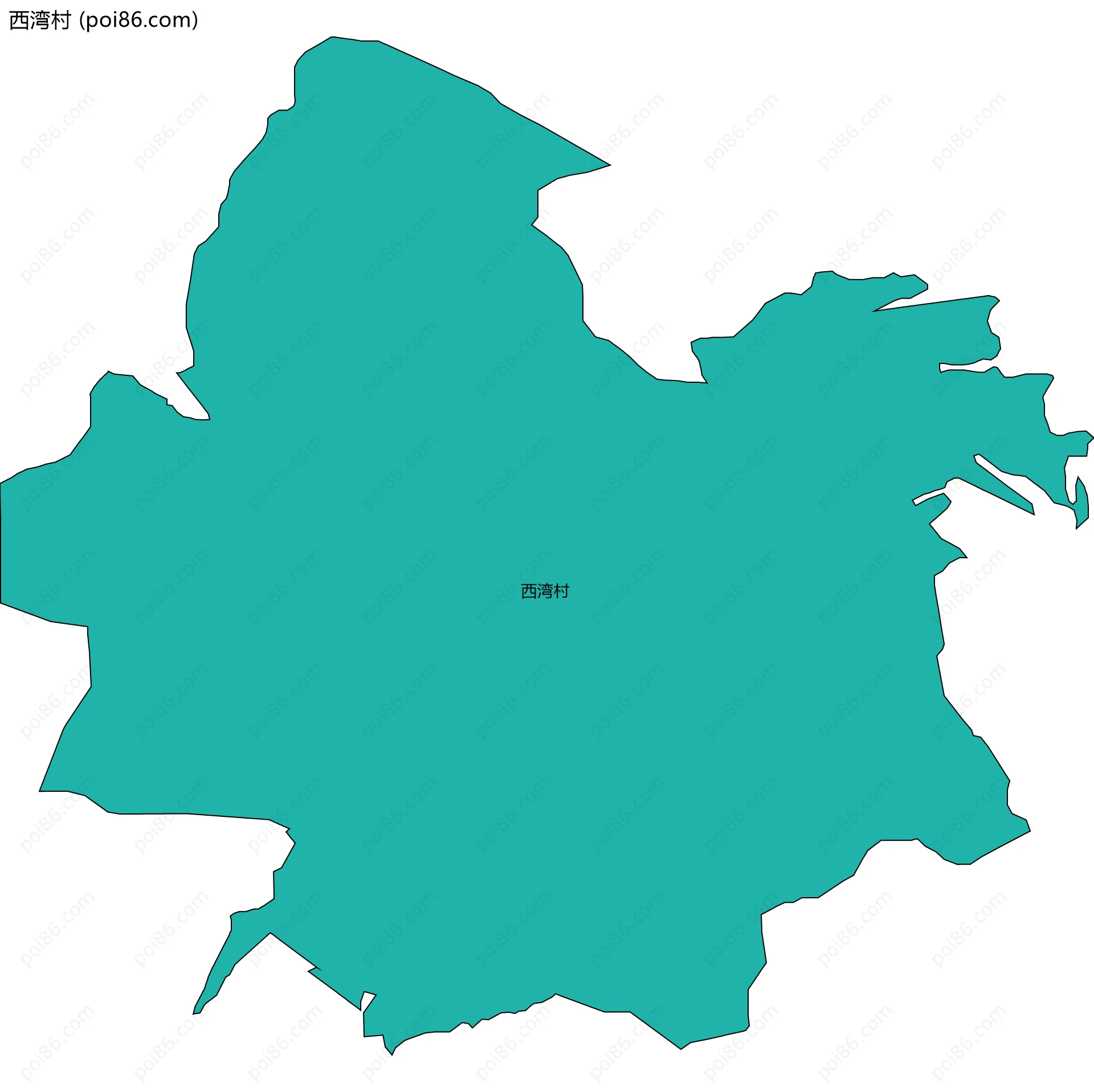 西湾村边界地图
